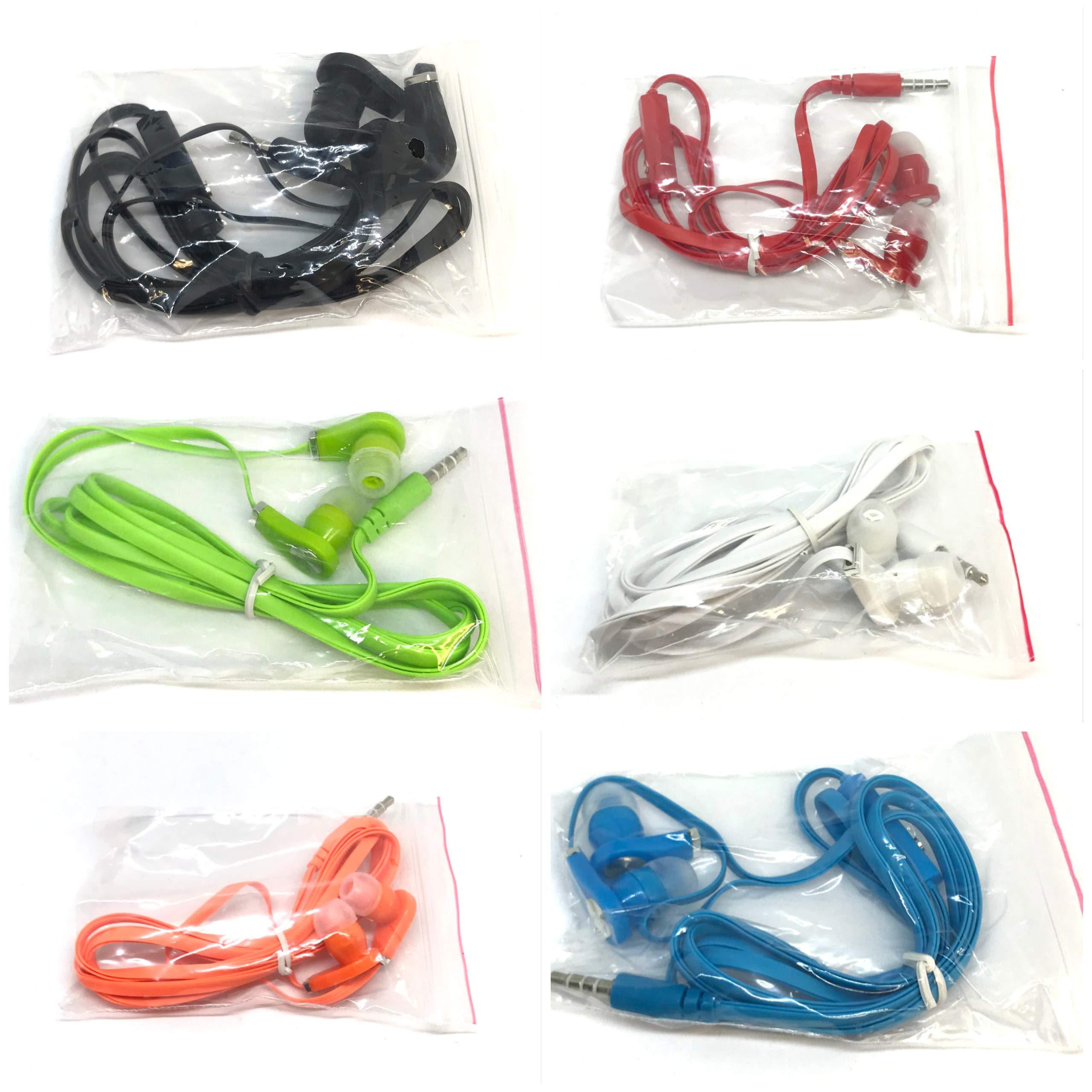 TFD Supplies TFD Supplies Wholesale Bulk Earbuds with Microphone Headphones 100 Pack for iPhone, Android, MP3 Player - Mixed Colors