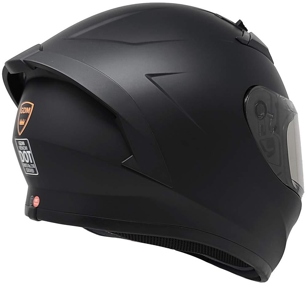 GDM Bluetooth Motorcycle Helmet, Black (Small)