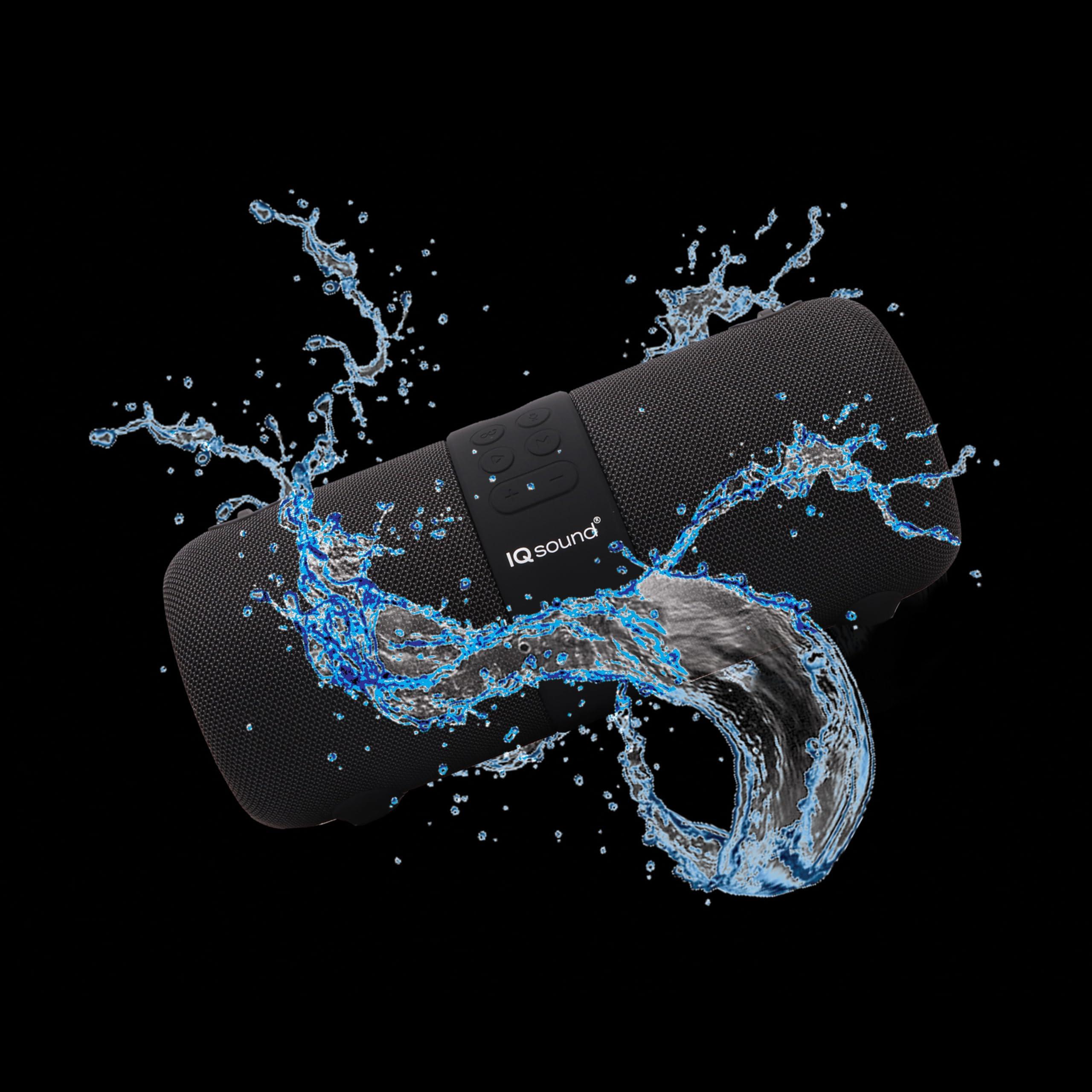 Supersonic Supersonic IQ Sound IQ-2323BT 2 x 3-Inch Portable Bluetooth Fabric Speaker with TWS, Voice Control, Clear Sound, RGB Lights, Water Resistance, FM Radio, and USB/AUX Inputs - Perfect for Any Event