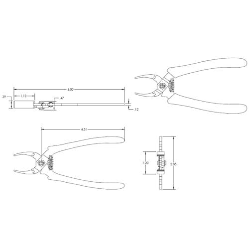 ICC ICC RJ45 Keystone Connector and Patch Cord Removal Tool with Wide Flat Nose Jaws, Compatible with Ethernet and Fiber Optic Patch Cables, High-Density, Corrosion-Resistant, Ergonomic Handle