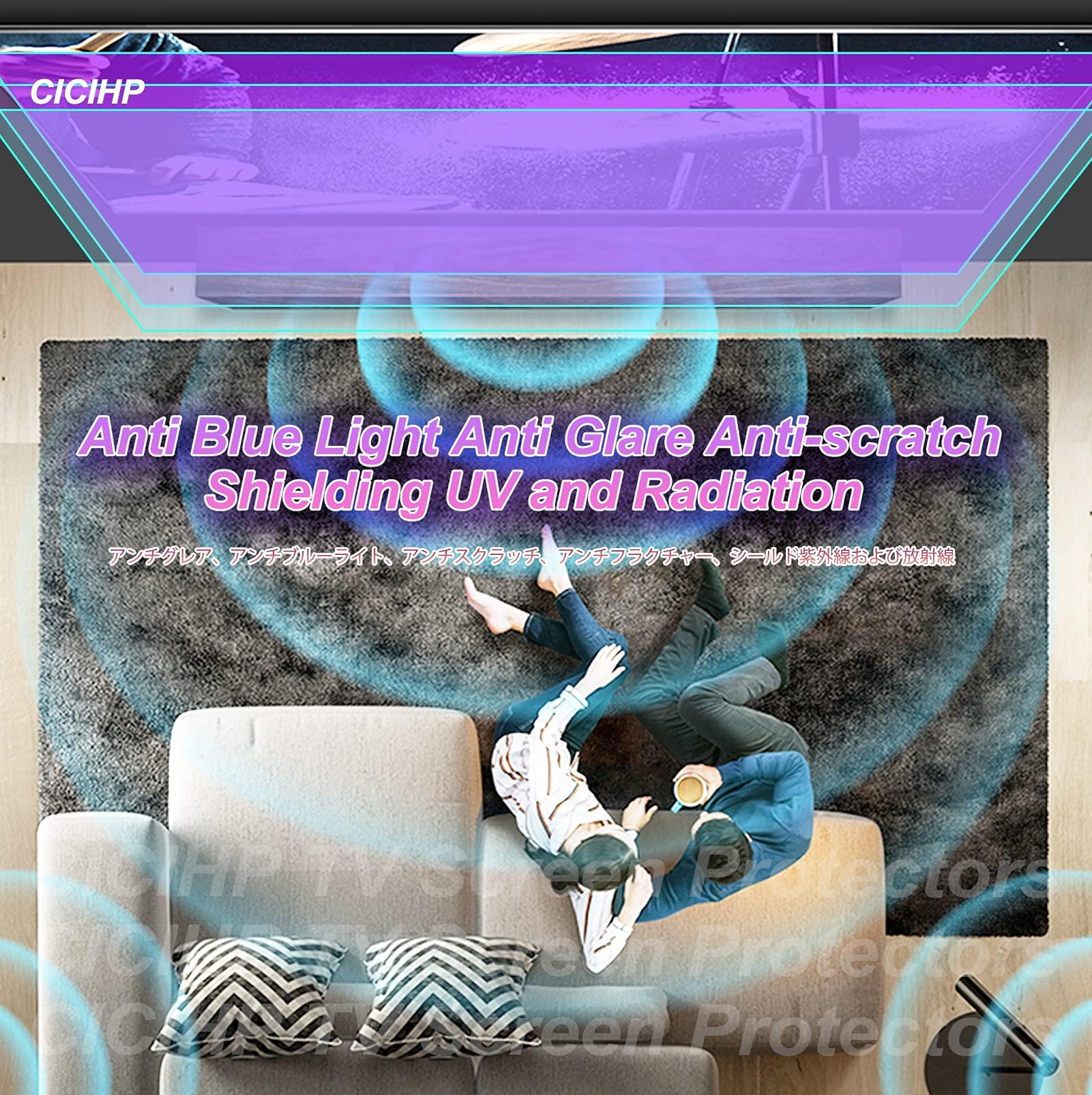 CICIHP CICIHP TV Screen Protector Filter for 32-75 Inch - Matte Anti-Glare Anti Blue Light, Anti-Scratch Protector Film,75\" 1682966
