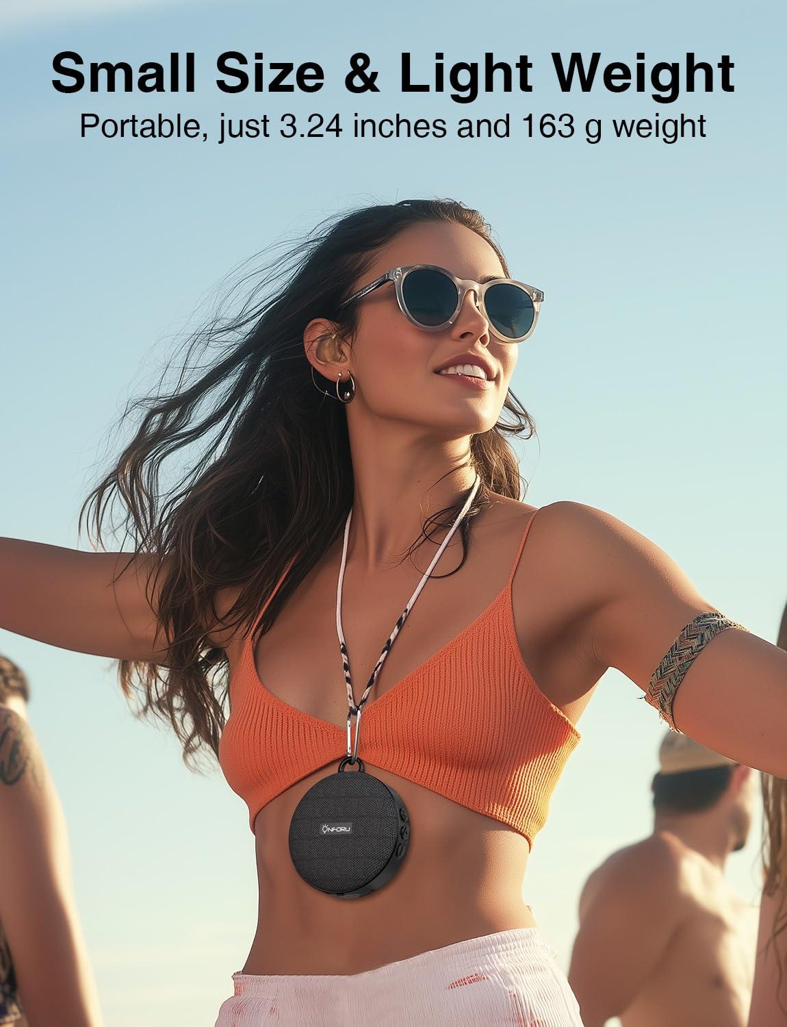 Onforu Onforu Portable Bluetooth Speaker for Bike, IP65 Waterproof & Dustproof Mini Outdoor Shower Travel Speaker, Bluetooth 5.0, Wireless Bicycle Speaker with Loud Sound for Riding, Ideal Gifts