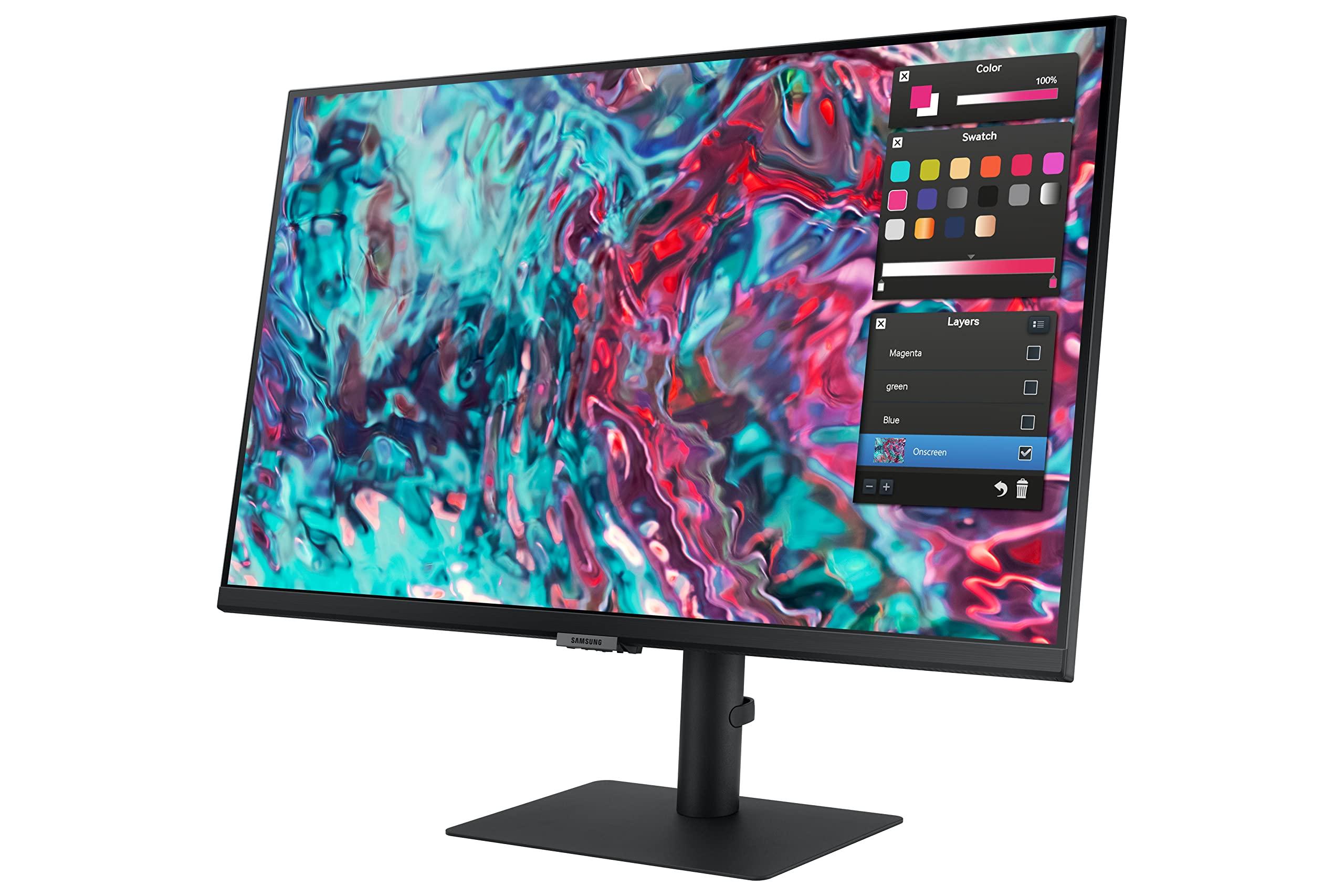 SAMSUNG SAMSUNG 27-Inch ViewFinity S8 Series 4K UHD High Resolution Monitor, IPS Panel, 60Hz, Thunderbolt 4, HDR 10+, Built-In Speakers, Height Adjustable Stand, S27B804TGN, 2022, Black