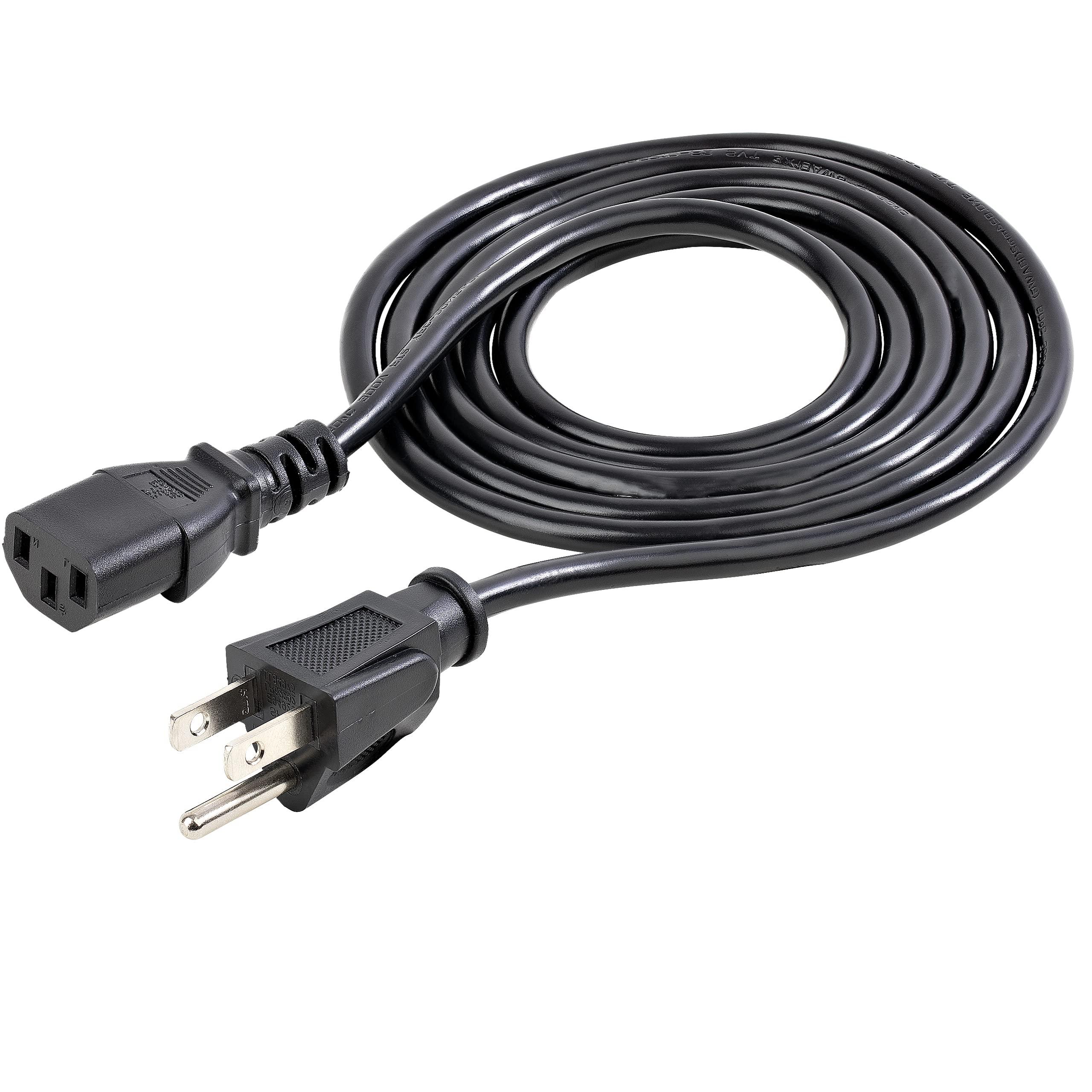 StarTech.com StarTech.com 6ft Standard Computer Power Cord (NEMA 5-15 to IEC 60320 C13) - 18 AWG Replacement AC Power Cable for PC or Monitor -125V, 10A - 10 Pack (PXT10110PK)
