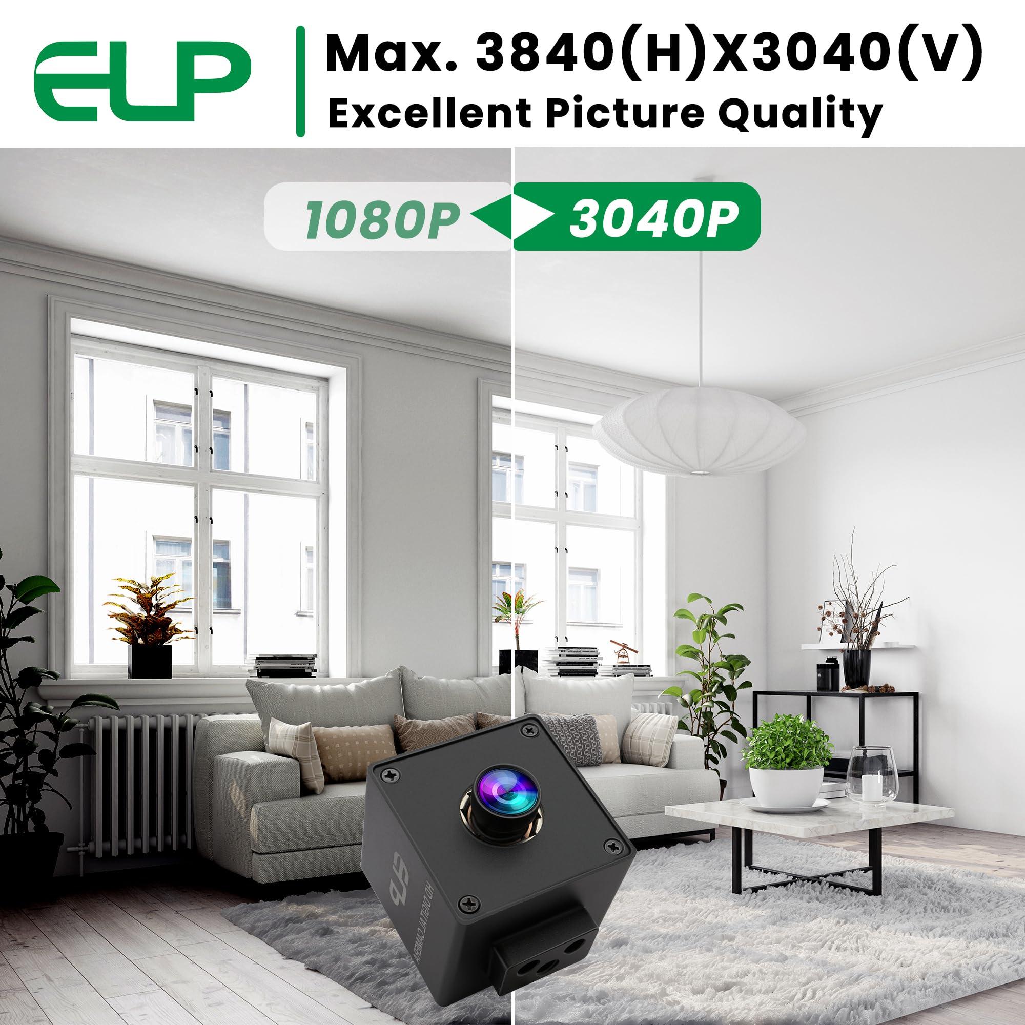 ELP ELP 1080P 120fps USB Autofocus Camera for Computer 11.6mp Lightburn Camera Mini UVC USB2.0 Webcam High Speed PC Camera Wide Angle USB Security Web Camera for Laptop (100 Low distoriton Lens)