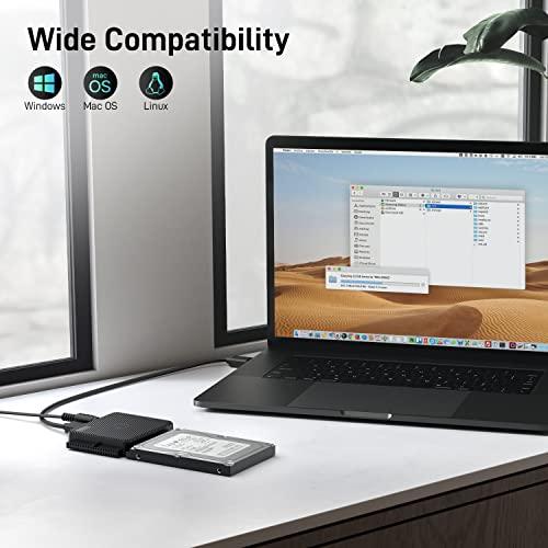 FIDECO FIDECO SATA/IDE to USB 3.0 Adapter, Hard Drive Adapter Cable Converter for Universal 2.5/3.5 Inch IDE HDD, 2.5 Inch SSD, 5.25-Inch DVD-ROM/CD-ROM/CD-RW/DVD-RW/DVD+R