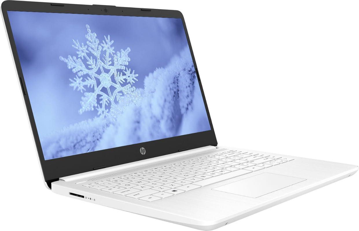 HP HP 14" LED Business Laptop Computer, 8GB RAM 320GB Storage (64GB eMMC+256GB SD Card), Intel Quad-Core N4120, Windows 11 S Laptop with 1-Year Microsoft Office 365, PLUSERA Earphones, White