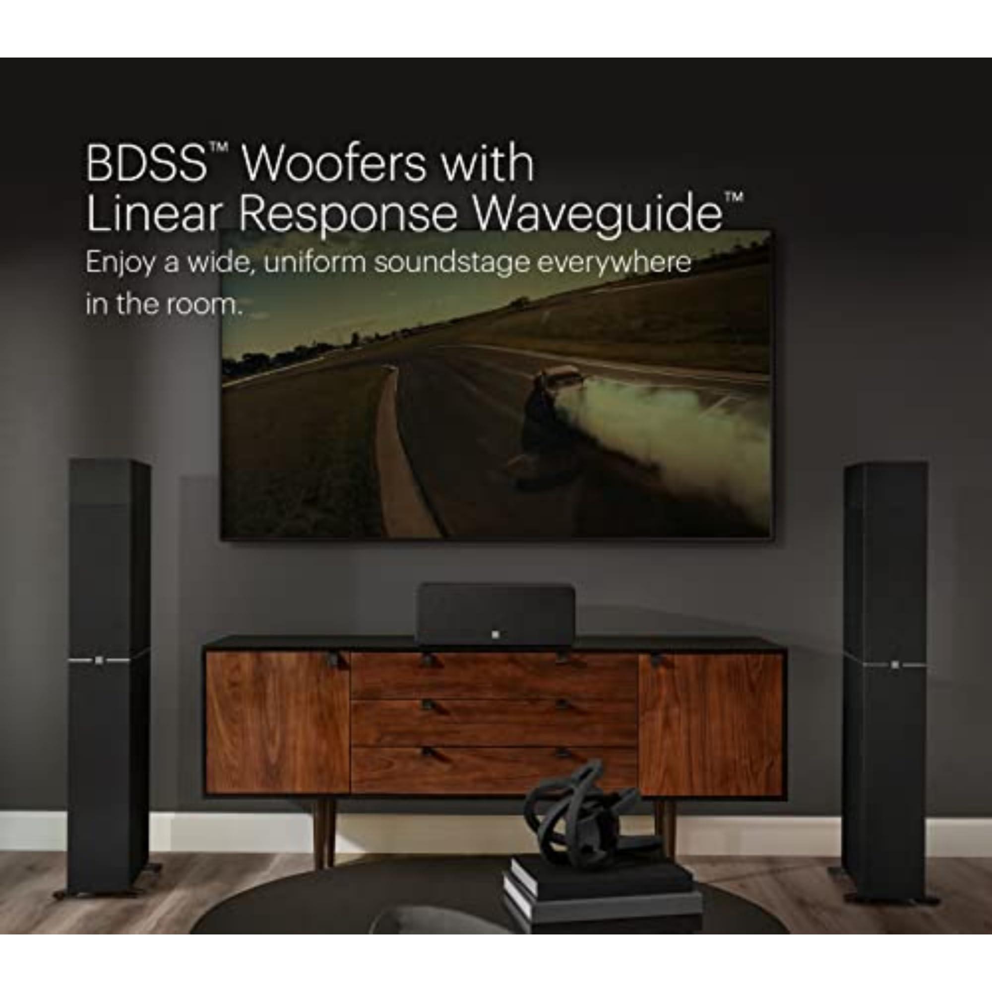 Definitive Technology Definitive Technology Dymension DM70 Large Tower Speaker, with Adjustable Bipolar Arrays, 4 BDSS Mid/Bass Woofers & Tweeter, 3XR Architecture with 10\" Subwoofer, Dolby Atmos/DTS:X Ready, Black