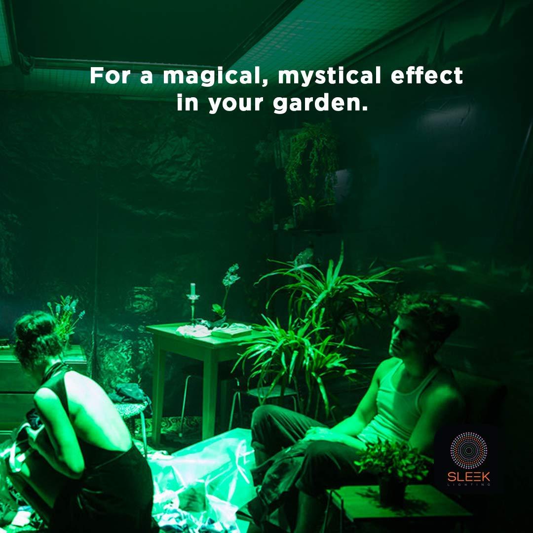 SLEEKLIGHTING SLEEKLIGHTING LED A19 Green Light Bulb, 120 Volt - 3-Watt Energy Saving - Medium Base - UL-Listed LED Bulb - Lasts More Than 20,000 Hours