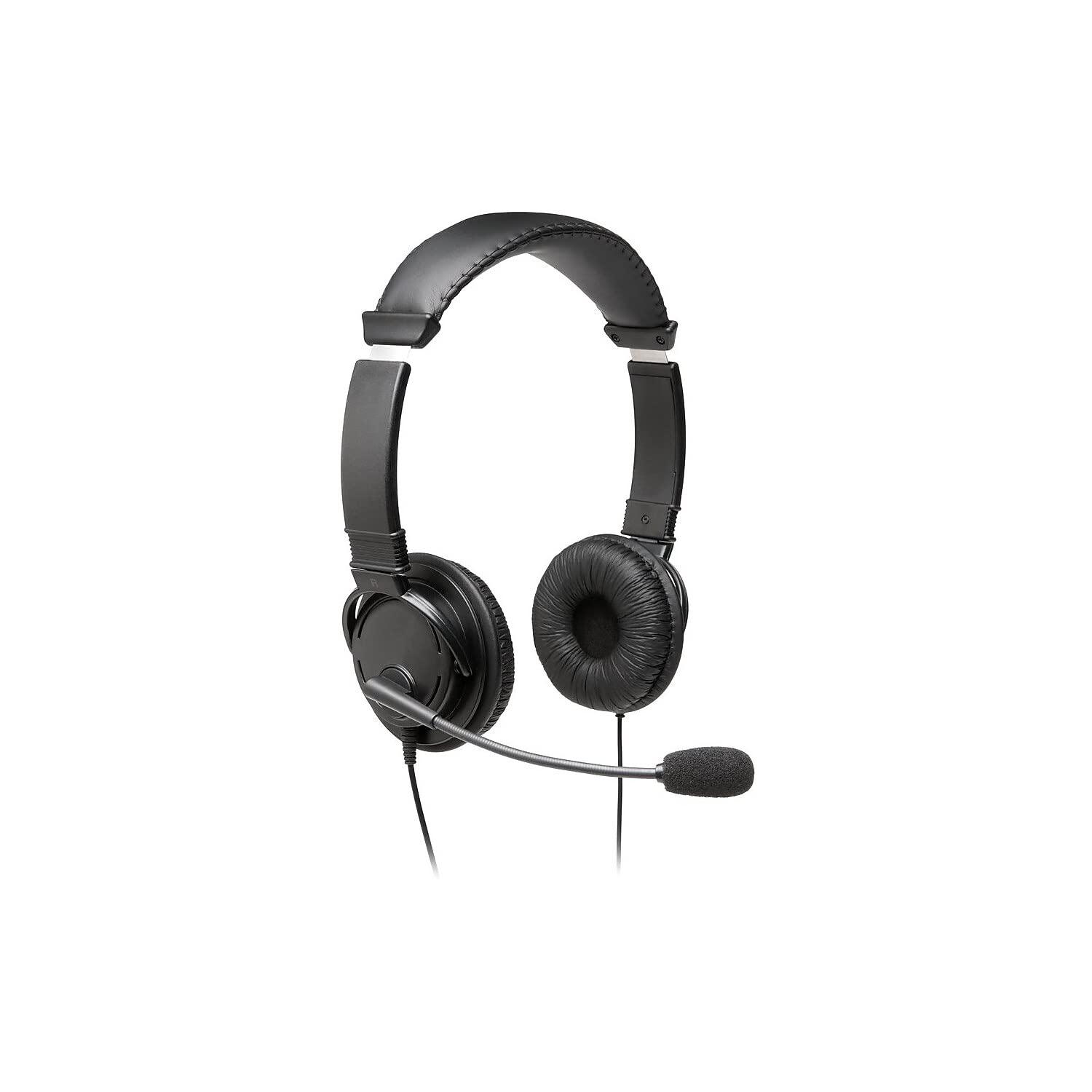 Kensington Kensington Hi-Fi Headphones with Microphone (K97603WW), Black, Universal, 3.5mm