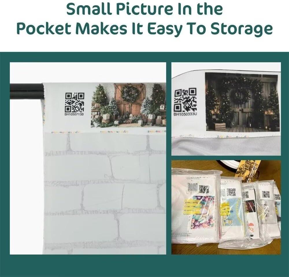 Kate Kate Christmas Cottage Photo Backdrop Fantasy Pink Door Background White Snow Christmas Trees Photo Background Studio Props,10x10ft