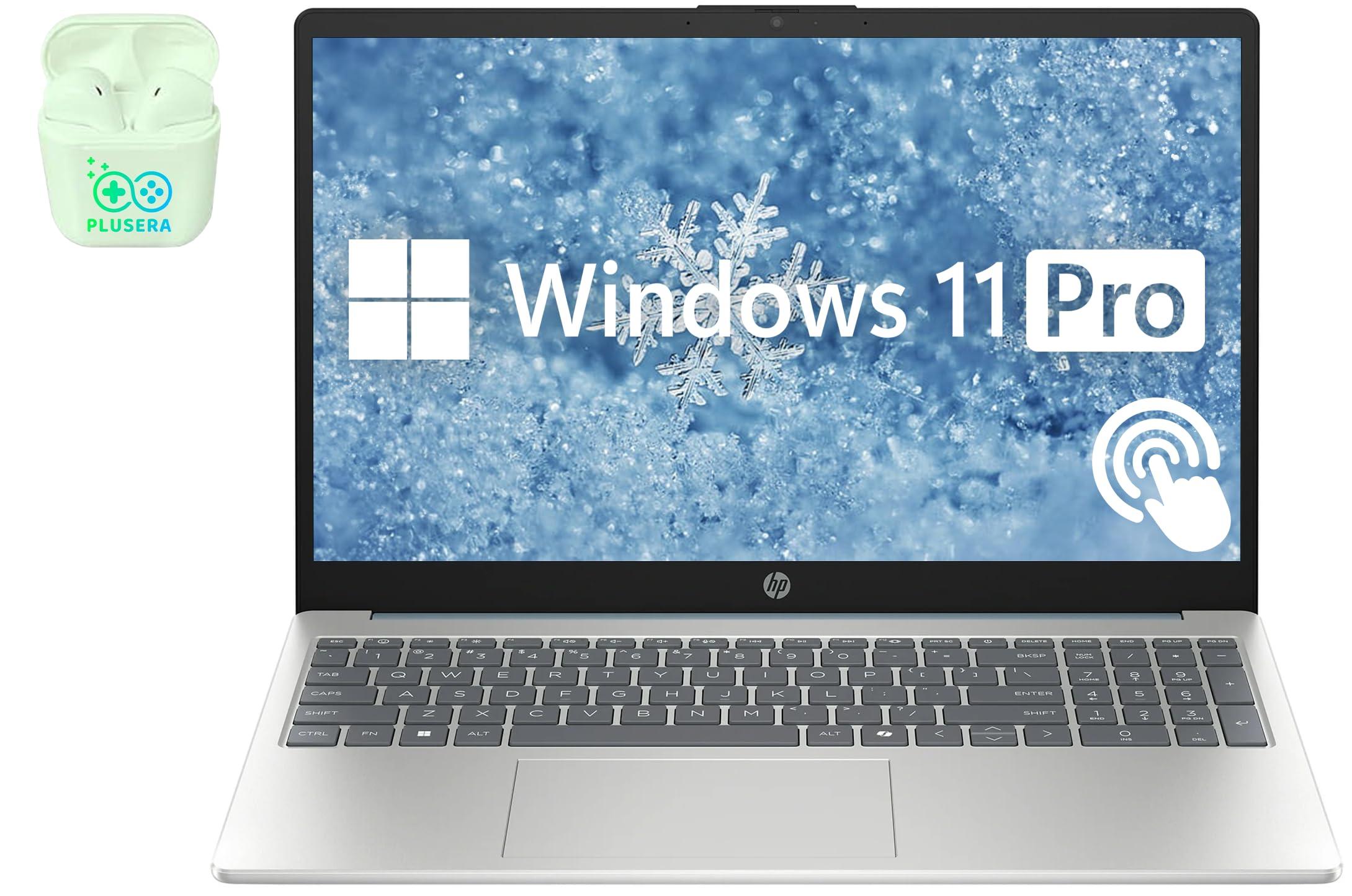 HP HP 15.6" FHD Business & Student Laptop Computer, 16GB RAM 512GB SSD, 8-Cores Intel Core i3, Windows 11 Pro Laptop with Microsoft Office Lifetime Suite, Fingerprint Reader, PLUSERA Earphones, Silver