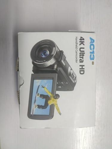 CAMWORLD 4K Video Camera Camcorder Digital Camera Recorder 42MP YouTube Vlogging Camera 18X Digital Zoom 3 270 Rotation Screen Camcorders camera with Microphone, Remote Control, 2 Batteries, 32G SD Card