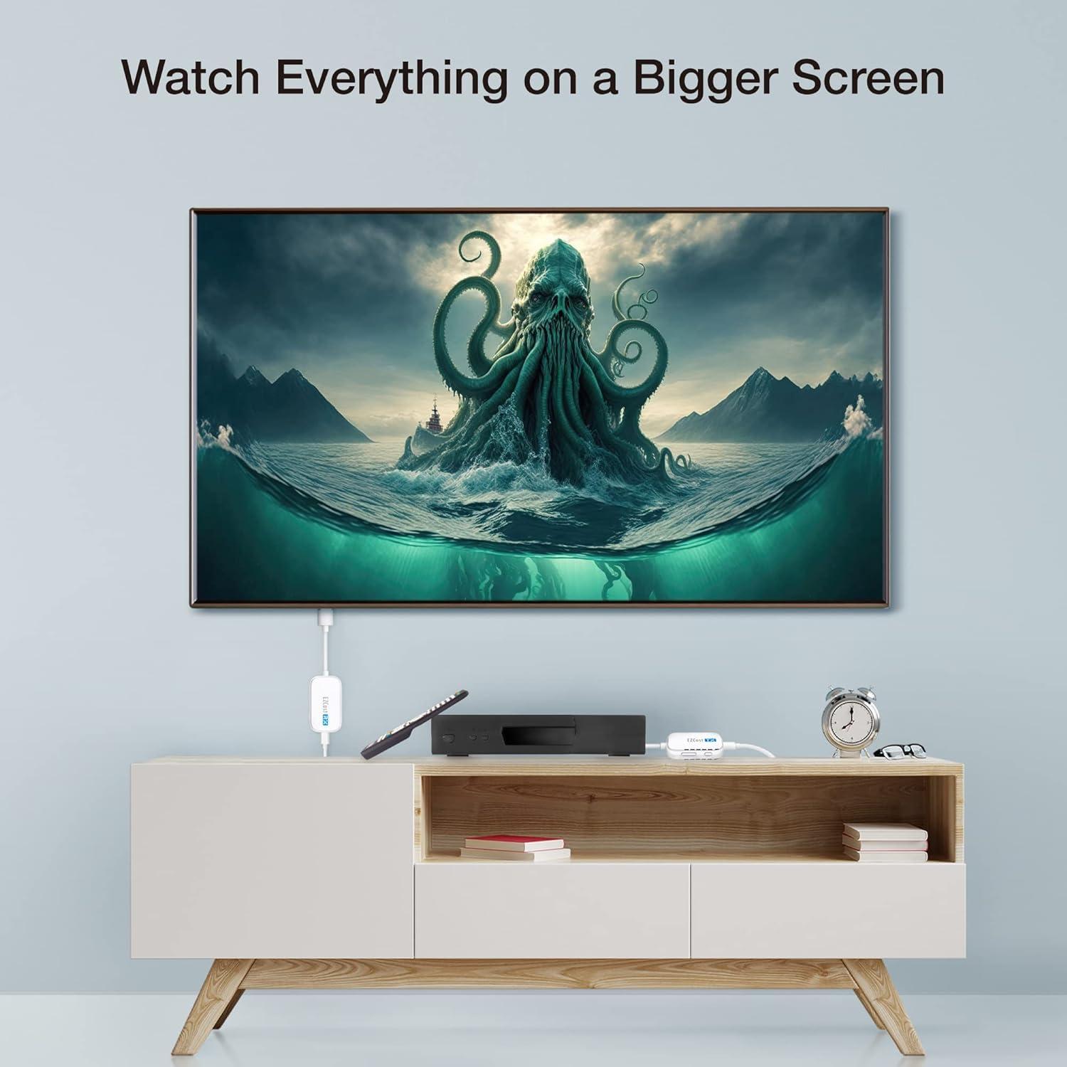 EZCast EZCast Wireless HDMI Transmitter and Receiver 4K, Full HD 1080P Portable HDMI Extender, Plug & Play, Stream from Laptop/TV Box/DSLR to TV/Projector - 165FT/50M