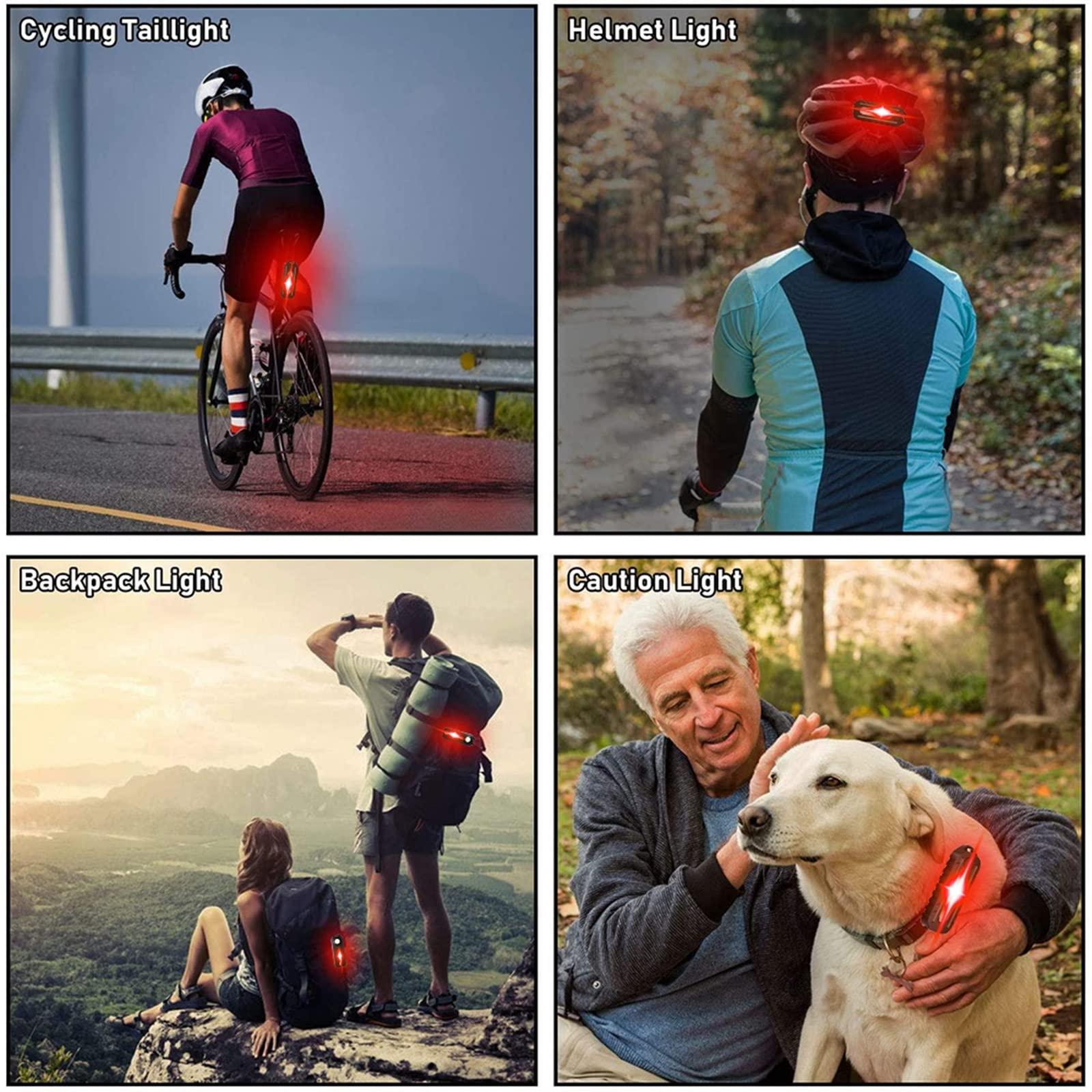 Qian Xun Shm Qian Xun Shm Multifunction Red&Blue LED Police Warning Light Powerful Mini Flashlight Rechargeable Flashlights Shoulder Clip Light (Type A)