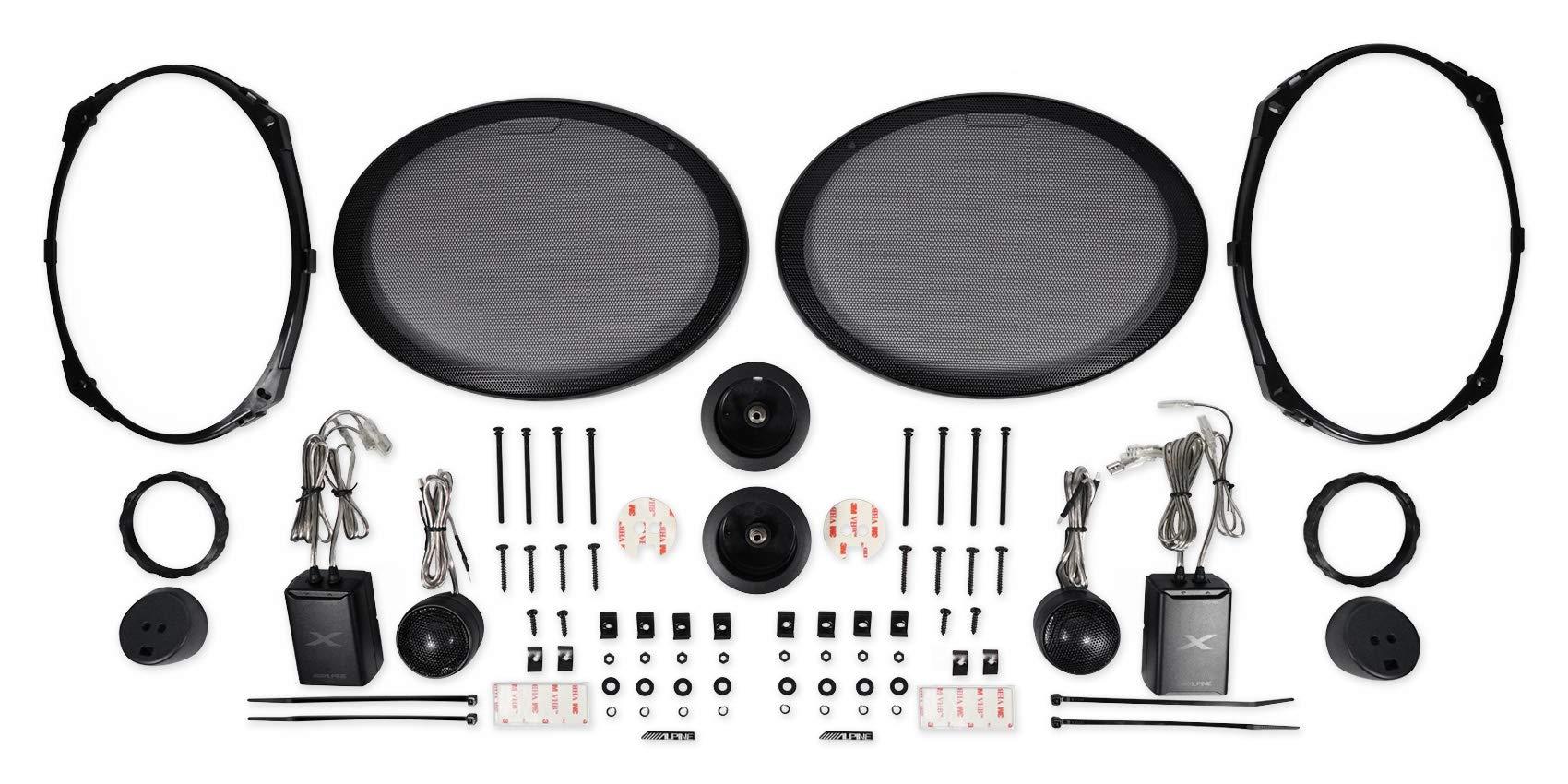 Alpine (2) Pairs ALPINE X-S69C 6x9\" 360 Watt Type-X Component Car Speakers