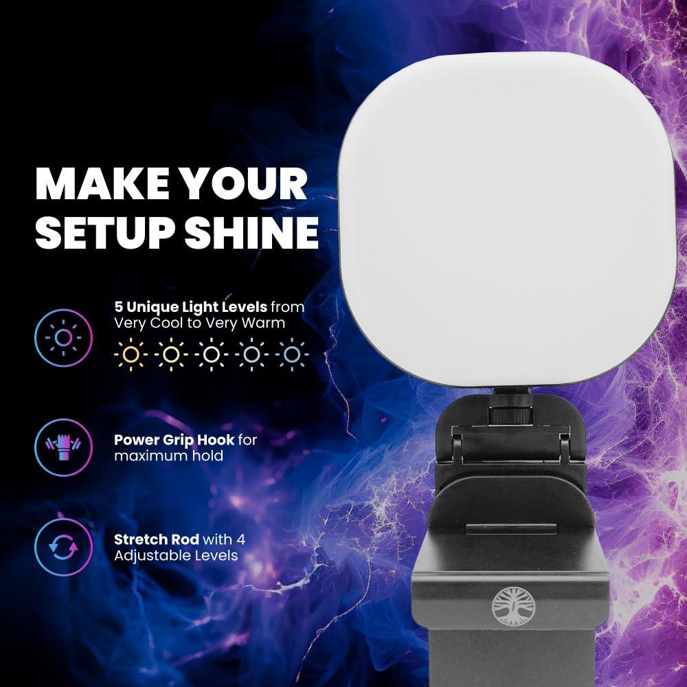 Abel Gaming Live Streaming Kit- Perfect for Streaming Video Games on Twitch, YouTube, Podcasts and Working from Home. includes 1920x1080p Webcam, Professional USB Microphone, and One LED Multi-Color Light