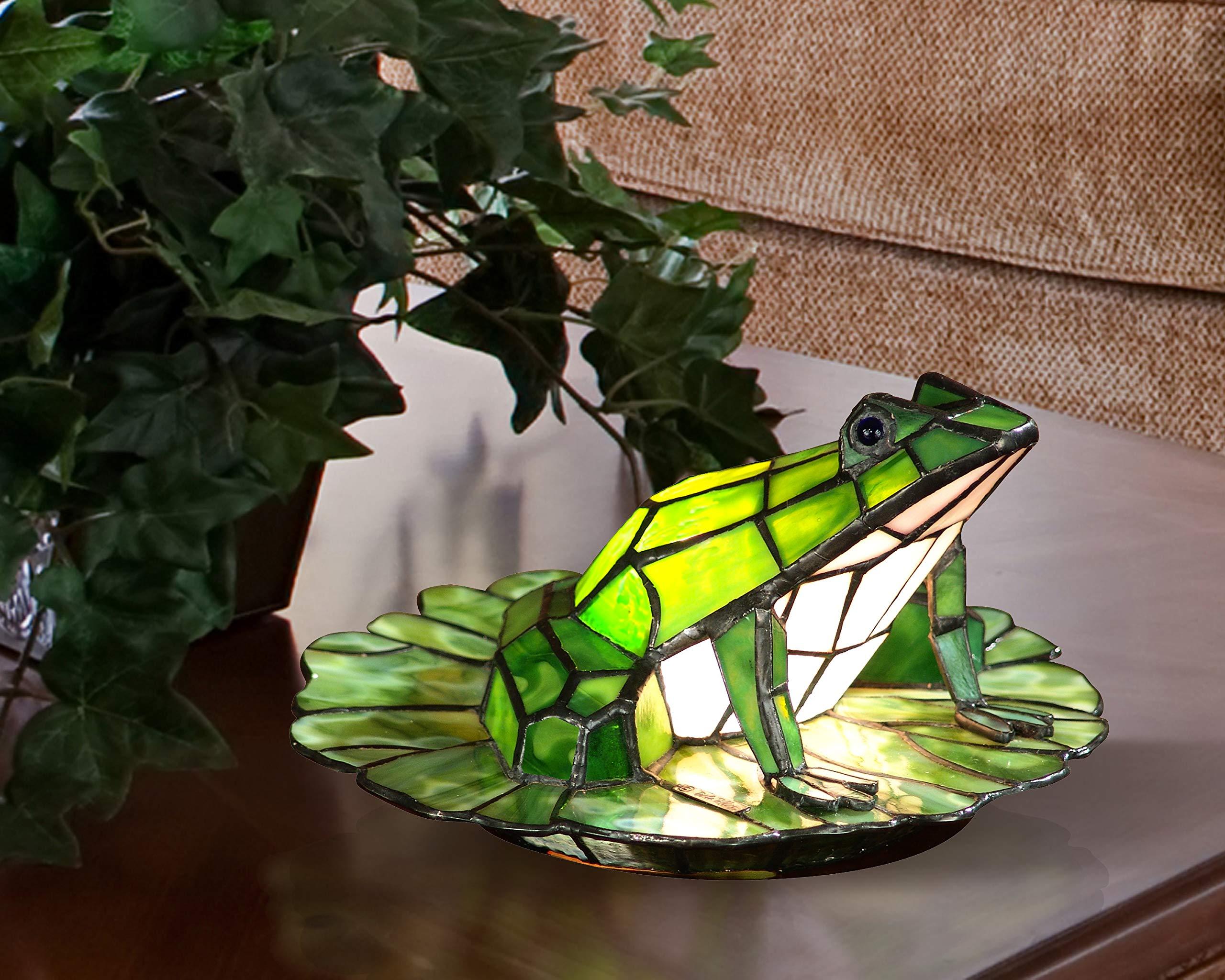 Dale Tiffany Lamps Dale Tiffany TA101231 Frog Lily Accent Lamp, 7.50x12.00x12.00, Green