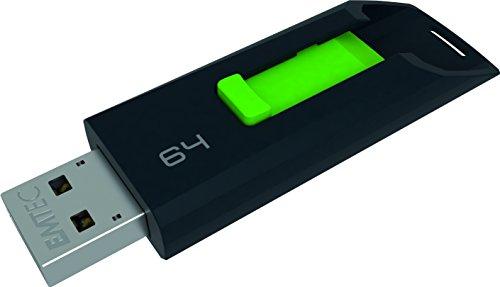 Emtec Emtec C450 Flash Drive, 64GB, Black & Green