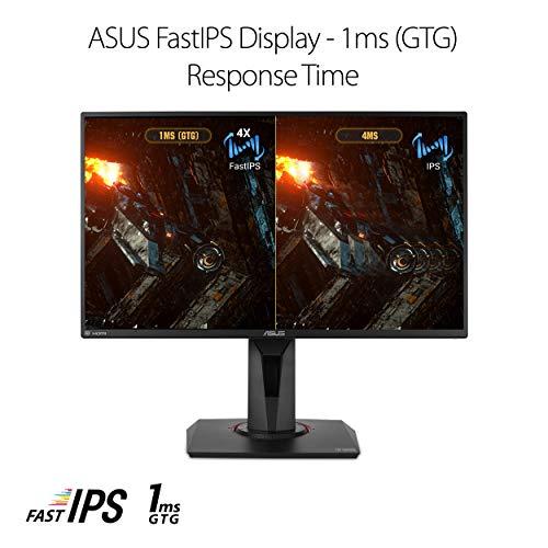 ASUS ASUS TUF Gaming VG259QM 24.5” Monitor, 1080P Full HD (1920 x 1080), Fast IPS, 280Hz, G-SYNC Compatible, Extreme Low Motion Blur Sync,1ms, DisplayHDR 400, Eye Care, DisplayPort HDMI BLACK
