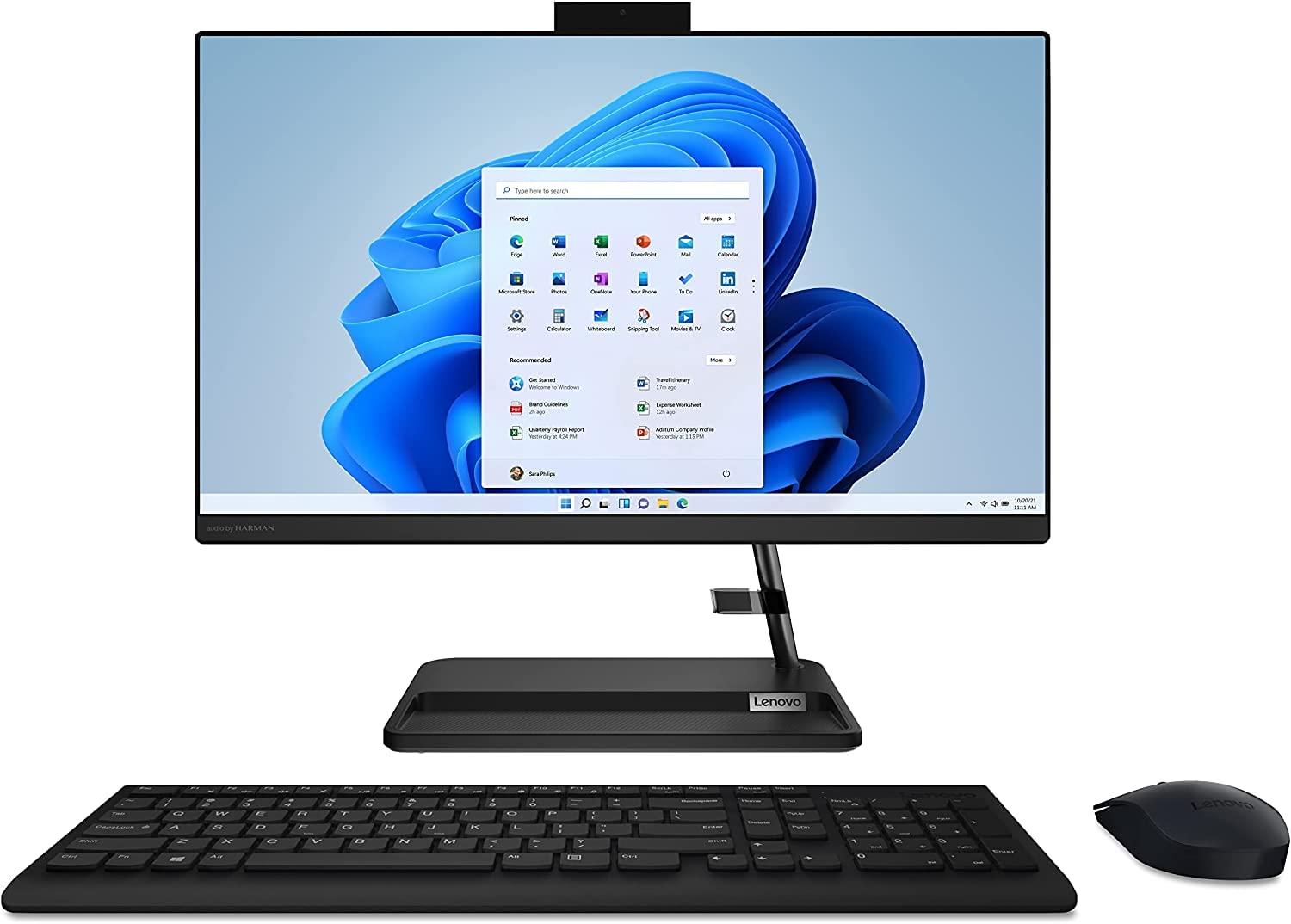 Lenovo Lenovo AIO-F0G5006JUS All-in-One Desktop 2023 New ~ 21.5\" FHD IPS Touchscreen ~ Intel i3-1115G4 2-Core ~ Intel UHD Graphics ~ 24GB DDR4~1TB SSD ~ Wi-Fi ~ RJ45 LAN ~ Windows 10 Pro ~ WWC 32GB USB