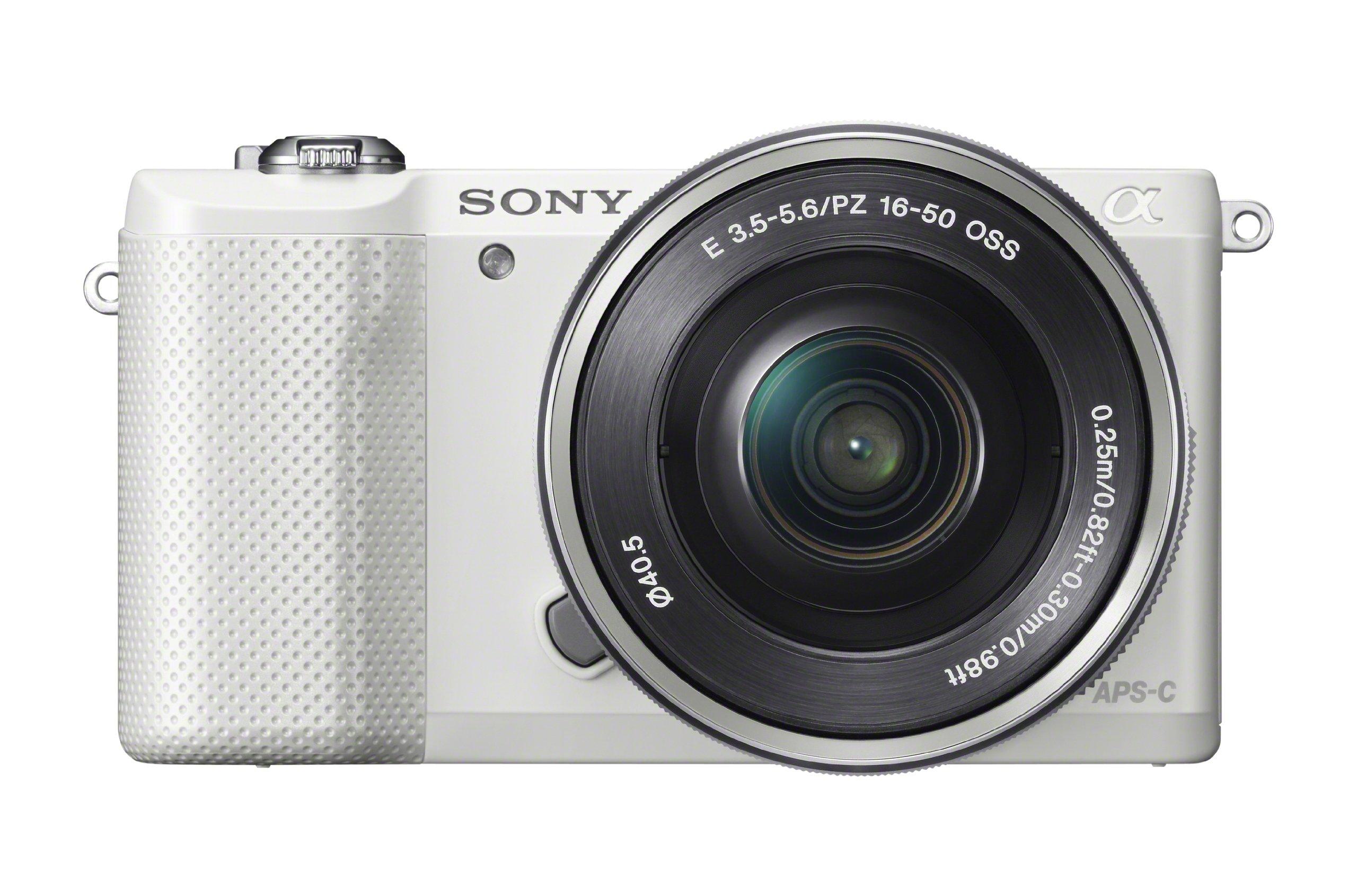 Sony Sony Alpha a5000 Mirrorless Digital Camera with 16-50mm OSS Lens (White) (Renewed)