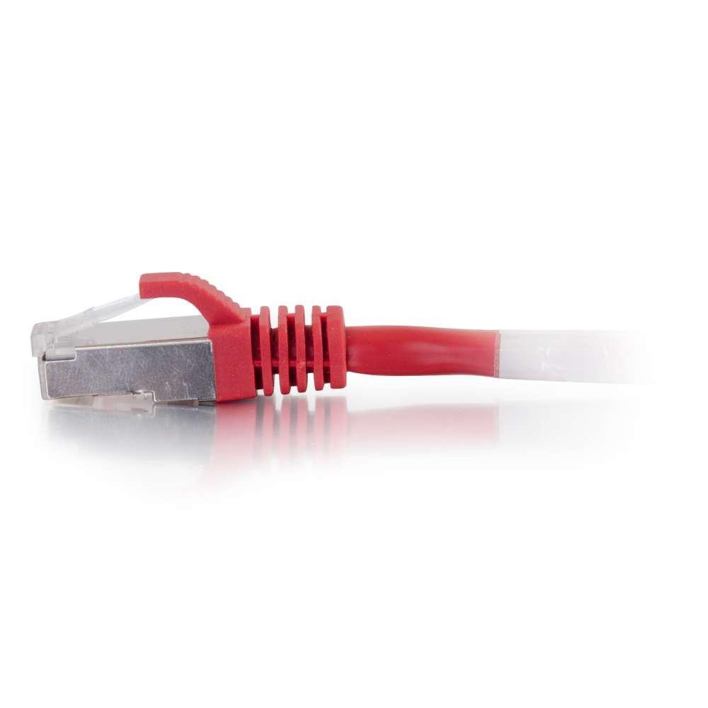 C2G C2G Legrand Cat6 Ethernet Cable, Snagless Shielded Cat6a Patch Cable, Red Network Patch Cable, 1 Foot Snagless STP Ethernet Cable, 1 Count, 00842 (Pack of 2)