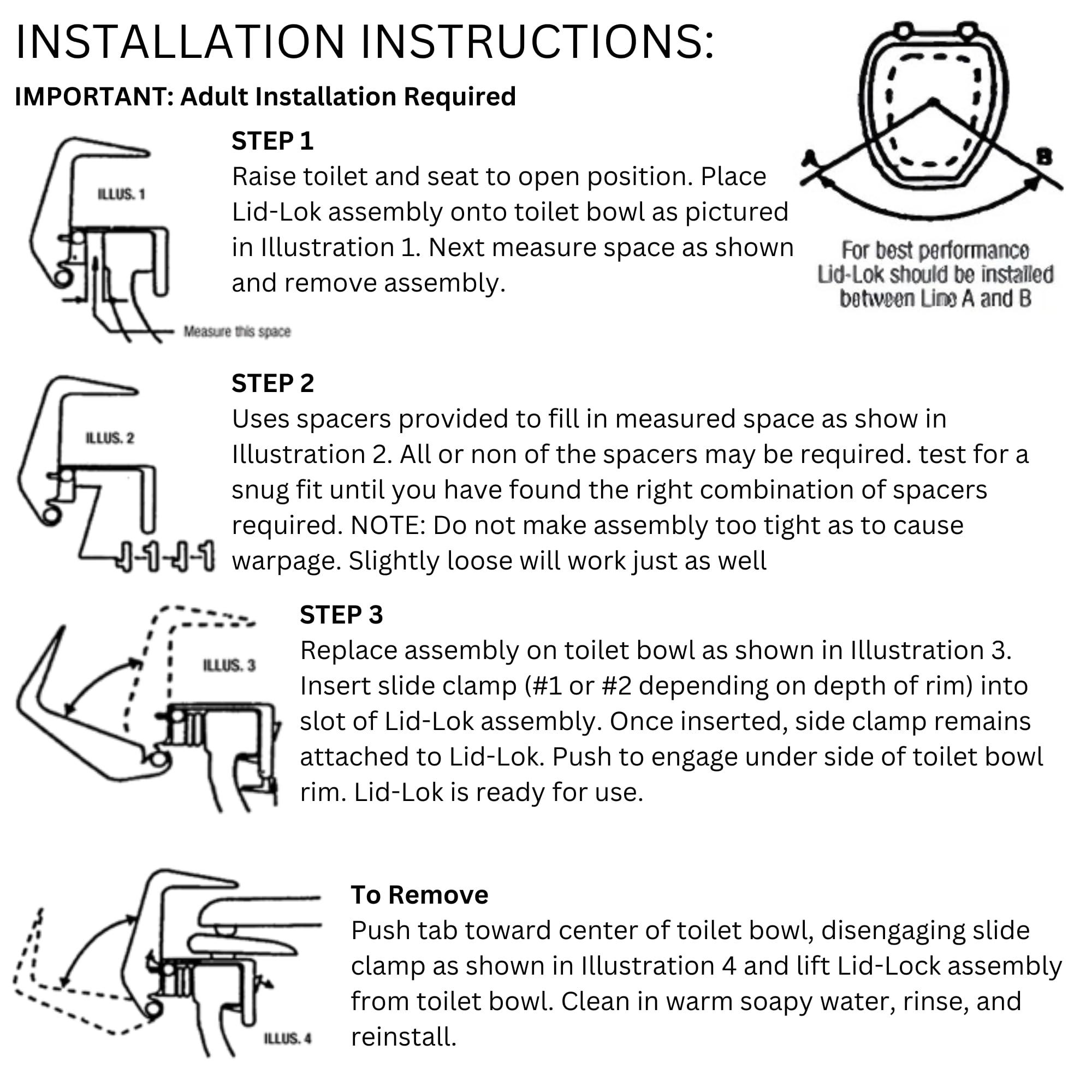 Mommy's Helper Mommy's Helper Lid-Lok Toilet Seat Safety Latch, White, 1-Pack