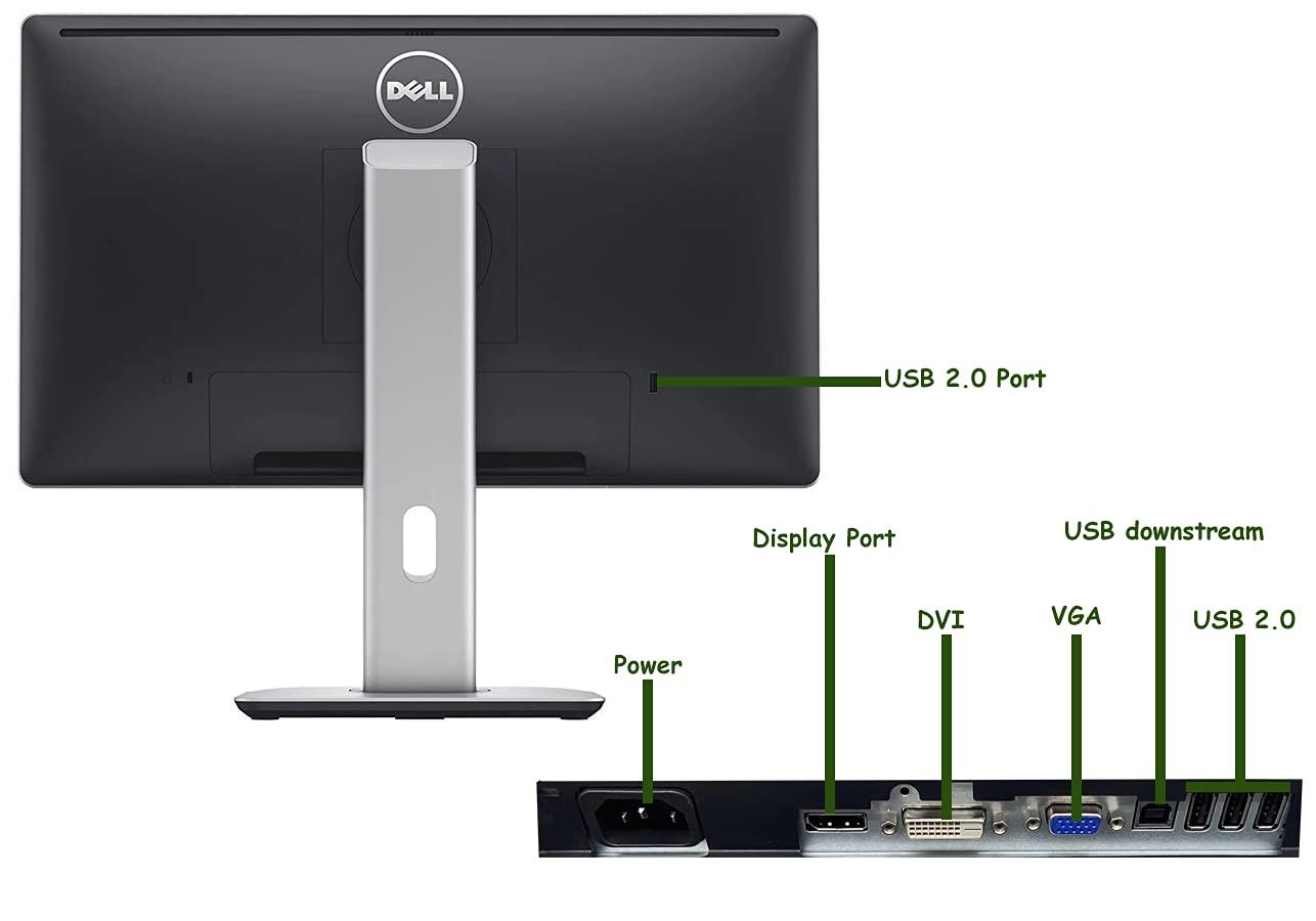 Dell Dell P2214HB Full HD 22 inch LED Backlit Monitor, VGA, Display Port, DVI, 16.7 Million Colors, 178 Degree Viewing Angle, Upto 76/60 Hz Horizontal and Vertical Refresh Rate (Renewed)
