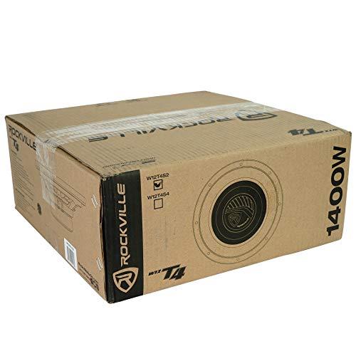 Rockville 2 Rockville W12T4S2 12\" Shallow Mount 1400w Car Subwoofers, CEA Compliant, 2-Ohm