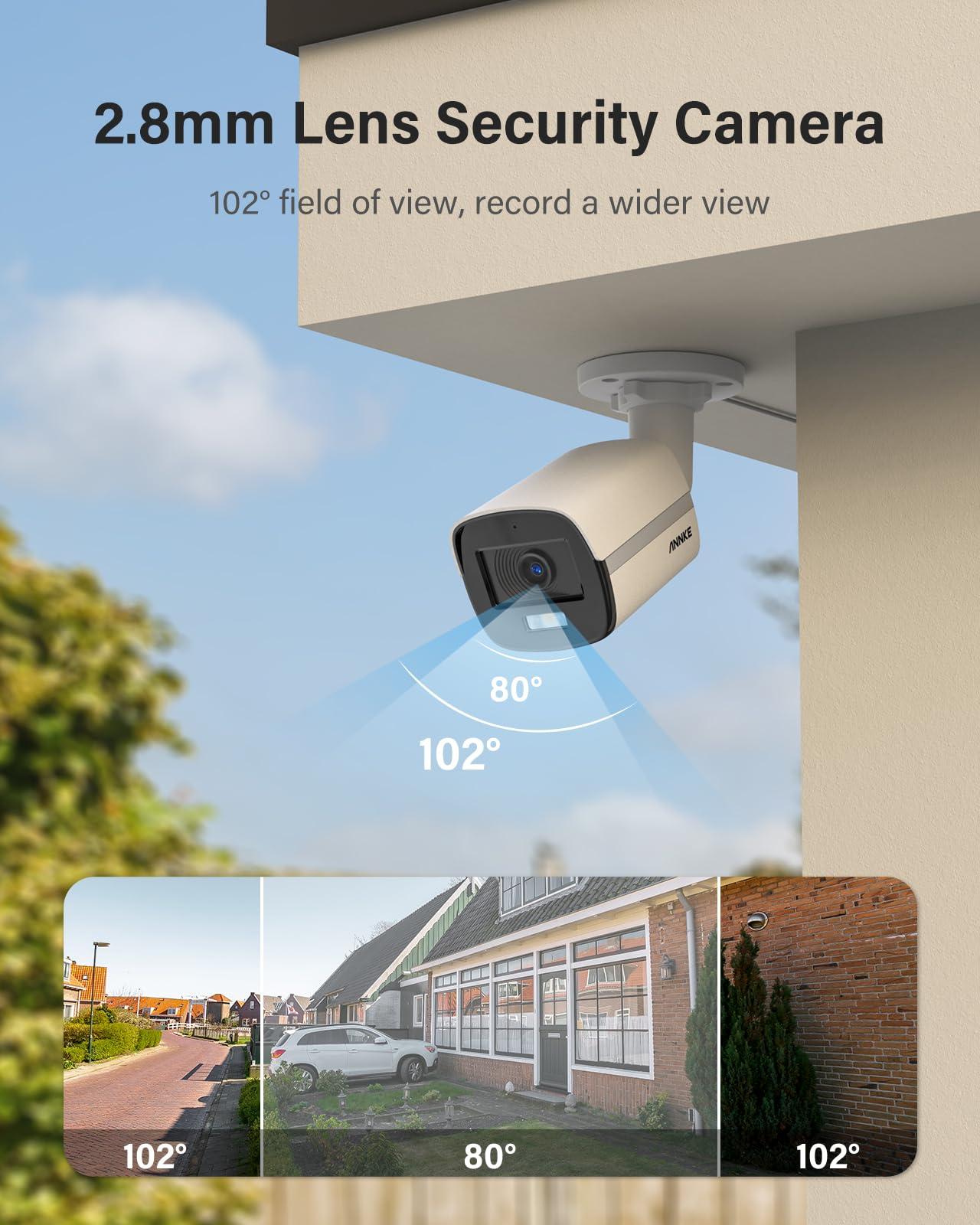 ANNKE ANNKE 3K Add-On Security Bullet Camera with Full Color Night Vision, 2X 4-in-1 TVI/AHD/CVI/CVBS CCTV Surveillance Cam with Built-in Mic, 2.8mm Lens, IP67 Weatherproof, (Cable & Adapter Included)