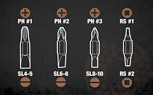 Southwire Southwire 59723940 12-In-1 Multi-Bit Screwdriver; Interchangeable Bits; Comfort Grip Handle; hex 1/4\"; 5/16\"; 3/8\"; Phillips #1;2;3; slotted SL4-5;SL6-8;sl8-10; and square #1;2