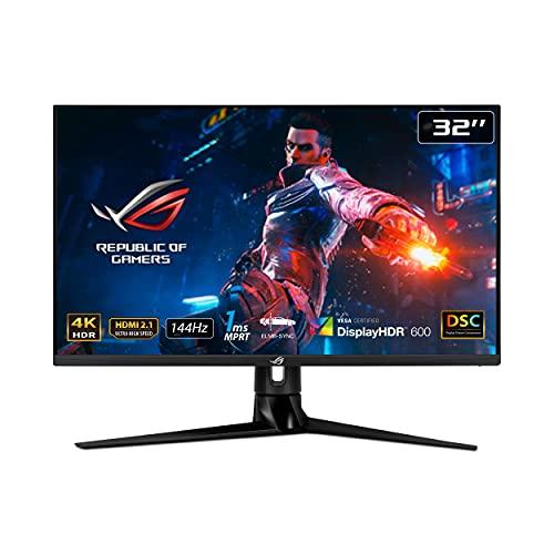 ASUS ASUS ROG Swift PG32UQ 32” 4K HDR 144Hz DSC HDMI 2.1 Gaming Monitor, UHD (3840 x 2160), IPS, 1ms, G-SYNC Compatible, Extreme Low Motion Blur Sync, Eye Care, DisplayPort, USB, DisplayHDR 600