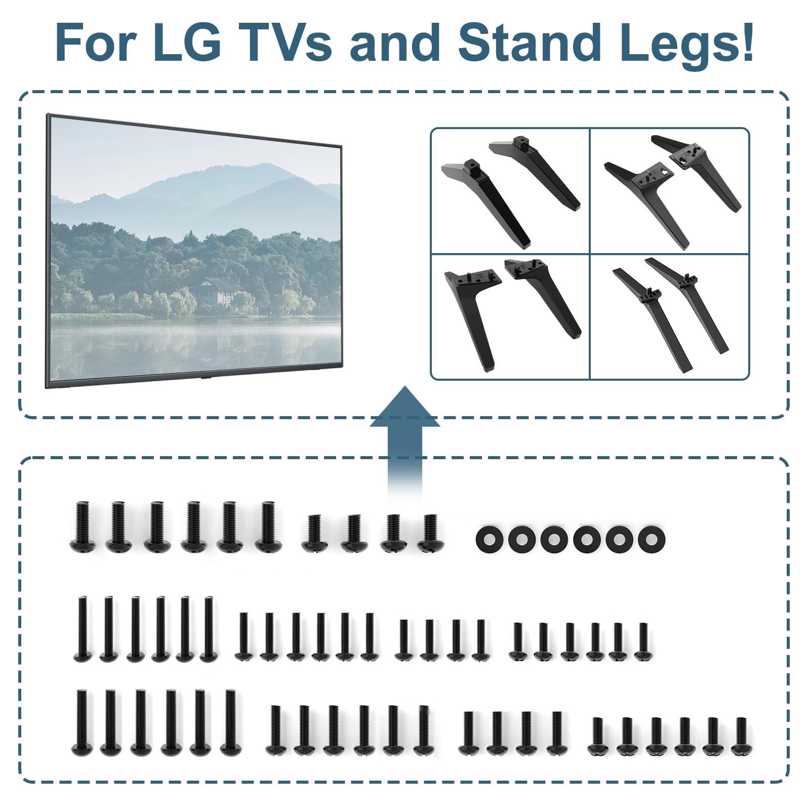 Yaotieci TV Mount Screws for LG TV Stand Replacement Base Screw, TV Stand Screw for LG 27" 32" 43" 49" 50" 55" 60" 65" 70" 75" 86" Legs