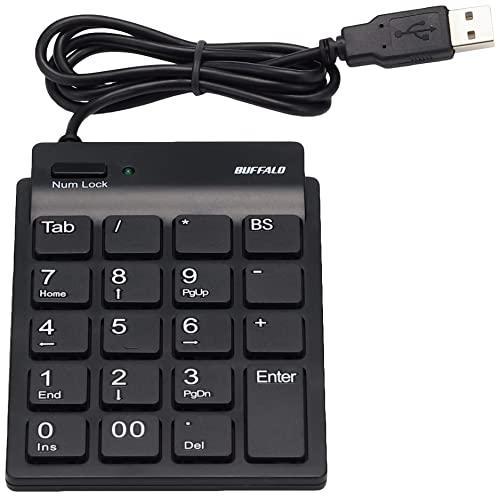 BUFFALO BUFFALO BSTK11BK Slim Ten Keyboard with Tab Key, Black
