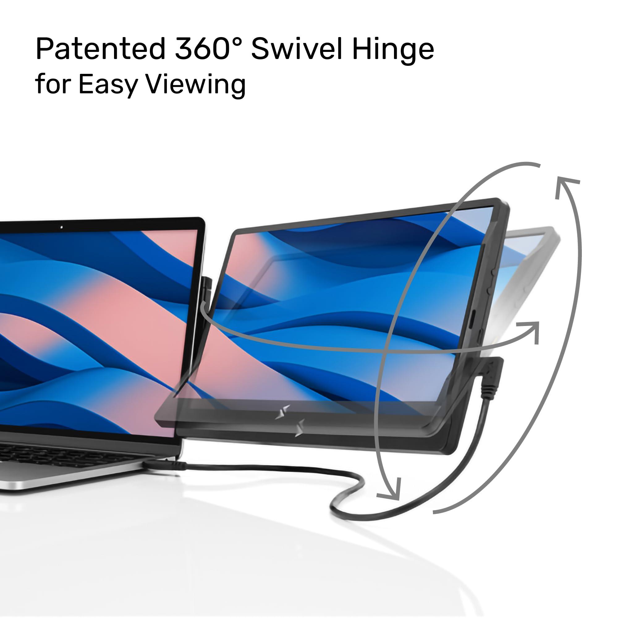 SideTrak SideTrak Swivel 12.5\" Portable Monitor for Laptop, Patented Swivel Hinge, Laptop Screen Extender | FHD Dual Screen w/Kickstand, USB or HDMI, Mac, PC, Chromebook Compatible (Single Monitor)
