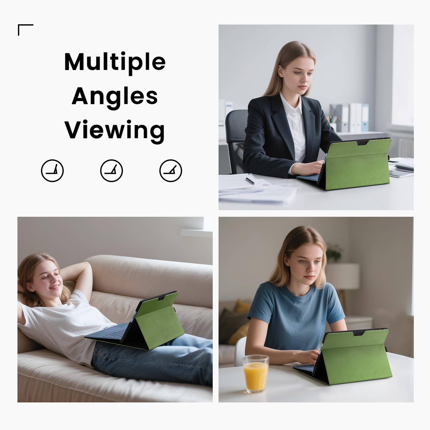 Omnpak Omnpak Microsoft Surface Pro 11/10/9 Case, Lightweight Protective, Multiple Angle, Stylus Holder, Designed for Surface 11th Edition AI 2024/Pro 9 5G 13" 2022, Compatible with Type Cover Keyboard