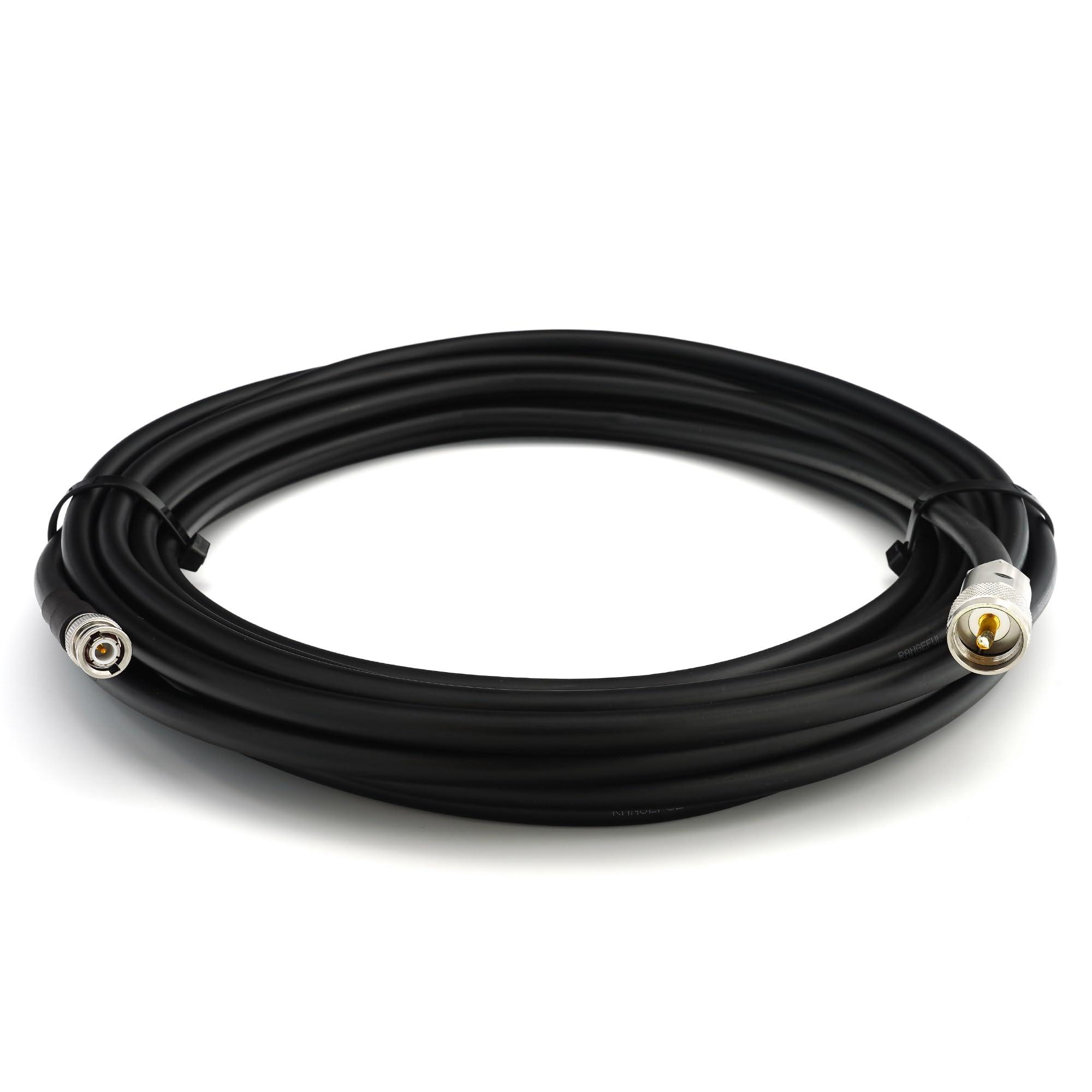 RANGEFUL RANGEFUL 30m BNC Male to PL259 UHF Coaxial Cable HF-400 Flexible (LMR-400-UF Equivalent) 1m 2m 3m 5m 7m 10m 12m 15m 20m 25m 30m