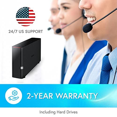 BUFFALO BUFFALO LinkStation 210 4TB 1-Bay NAS Network Attached Storage with HDD Hard Drives Included NAS Storage That Works as Home Cloud or Network Storage Device for Home