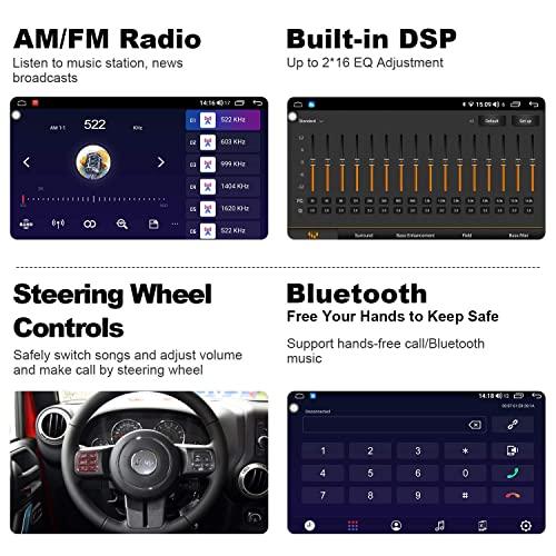 IYING IYING 10 Inch Car Stereo Radio Wireless CarPlay Android Auto 4GB+64GB 8-Core 1280x720 Touch Screen Android 10 for Jeep Wrangler 2011-2014 AM/FM WiFi Bluetooth GPS Navigation in-Dash Car Multimedia