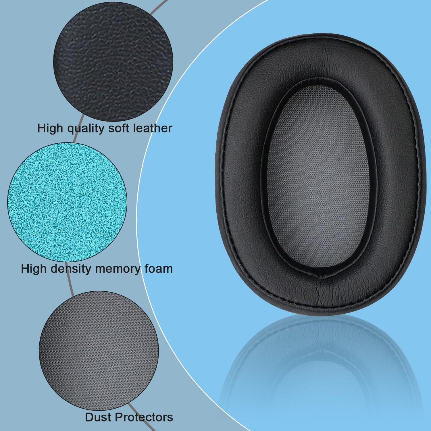 HAOMUK Replacement Ear Pads for Sony WH-H900N (h.Ear on 2 Wireless) & MDR 100ABN (h.Ear on Wireless) Noise Canceling Over-Ear Headphones, Headphones Ear Cushions, Headset Earpads, Ear Cups Cover(Black)