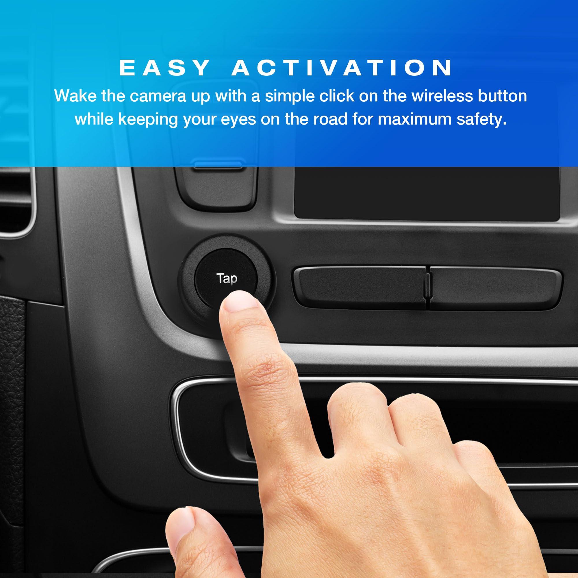 TYPE S TOURING ITEMS Type S True Wireless Solar Powered Smart HD Backup Camera | License Plate Frame Mount | Self-Charging | 3 Minute Installation | Universal Compatibility | 720p Night Vision