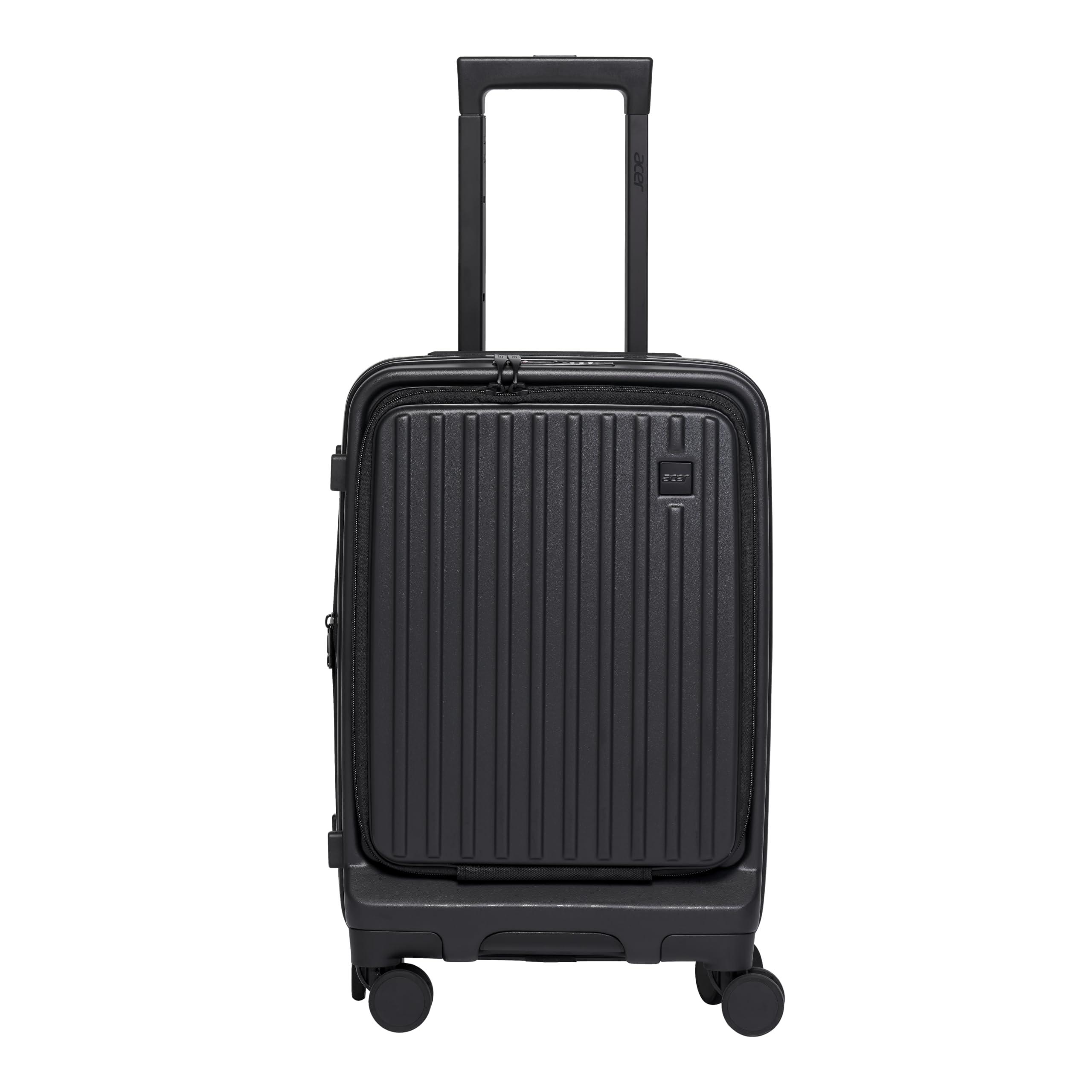 acer Acer Hardside Expandable Luggage Laptop Bag with Spinner Wheels, Black