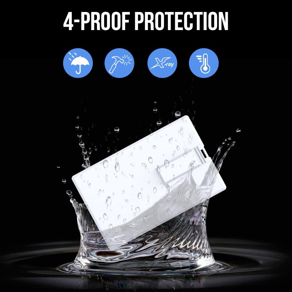 KEXIN KEXIN USB Flash Drives Credit Card Bank Card Shape Flash Drive Memory Stick Key Credit 2GB 2G USB Drive - Bulk Flash Drives - 50 Pcs (White Card)