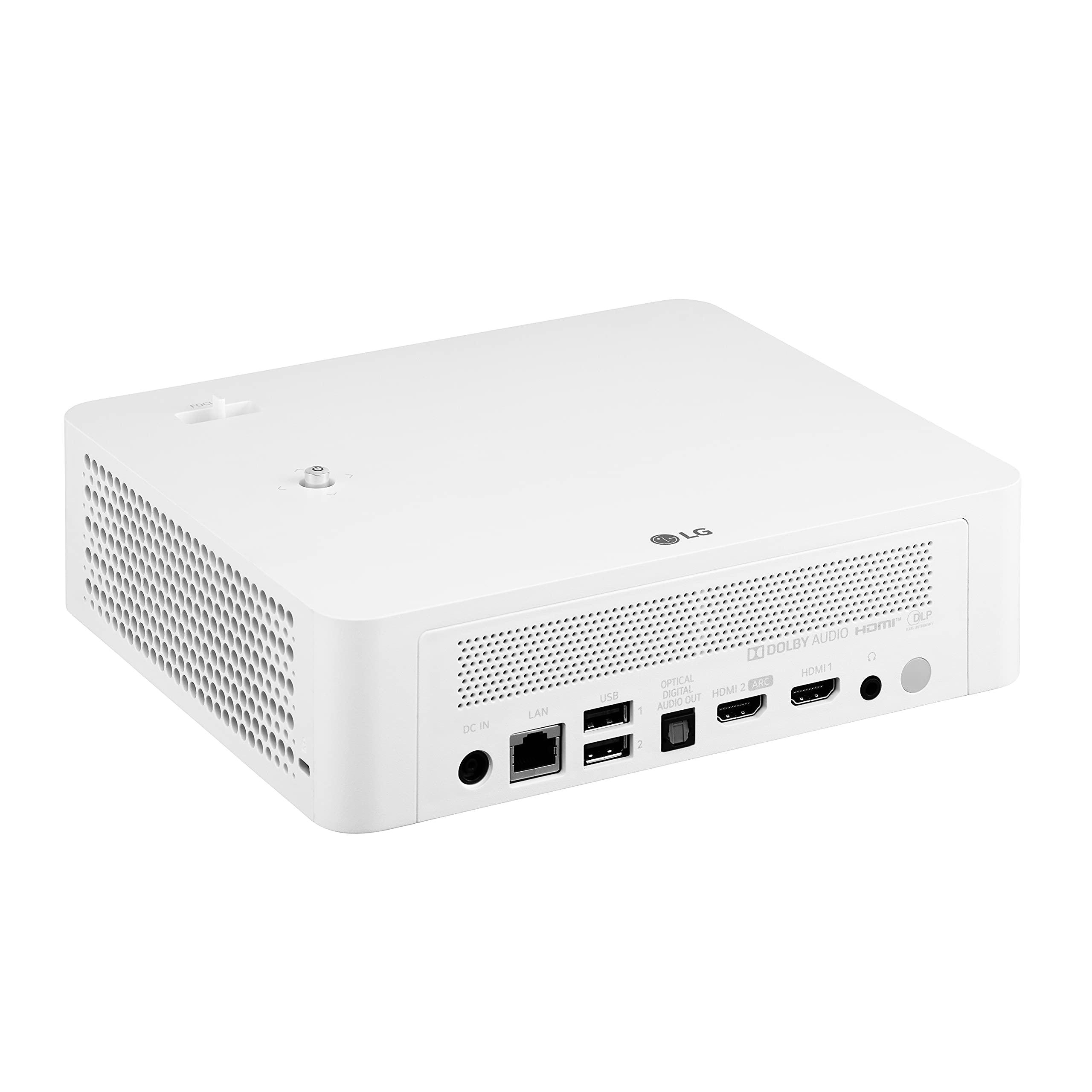 LG LG PF610P 120 Full HD (1920 x 1080) LED Portable Smart Home Theater CineBeam Projector, 1000 ANSI lumen, Disney+, YouTube, Apple TV and Wireless Mirroring with MiraCast