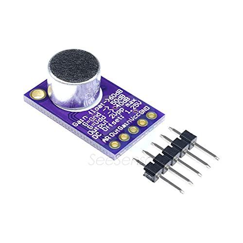 ElectronicMaker MAX9814 Microphone AGC Amplifier Board Module Auto Gain Control for Arduino Programmable Attack and Release Ratio Low THD