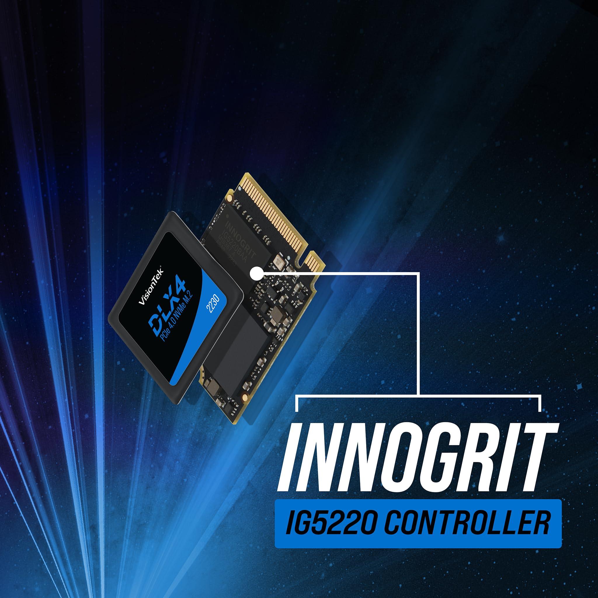 VisionTek VisionTek 2230 DLX4 M.2 SSD - 1TB - PCIe Gen 4.0 x4 NVMe - 5200MB/s Read, 4775MB/s Write Laptops, Handheld Gaming PCs, NUC