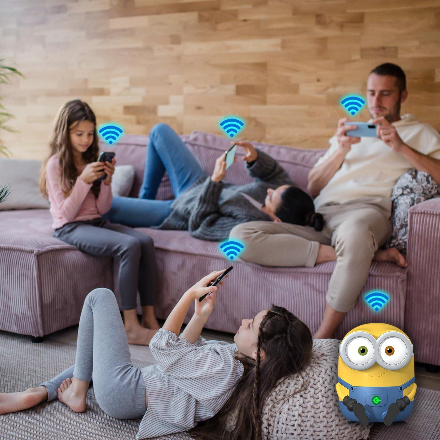 smart air Davolink Minions Bob WiFi 6 Router for Home - Turbocharge Your Internet with Minions Magic Secure Travel WiFi Router - Gaming Router