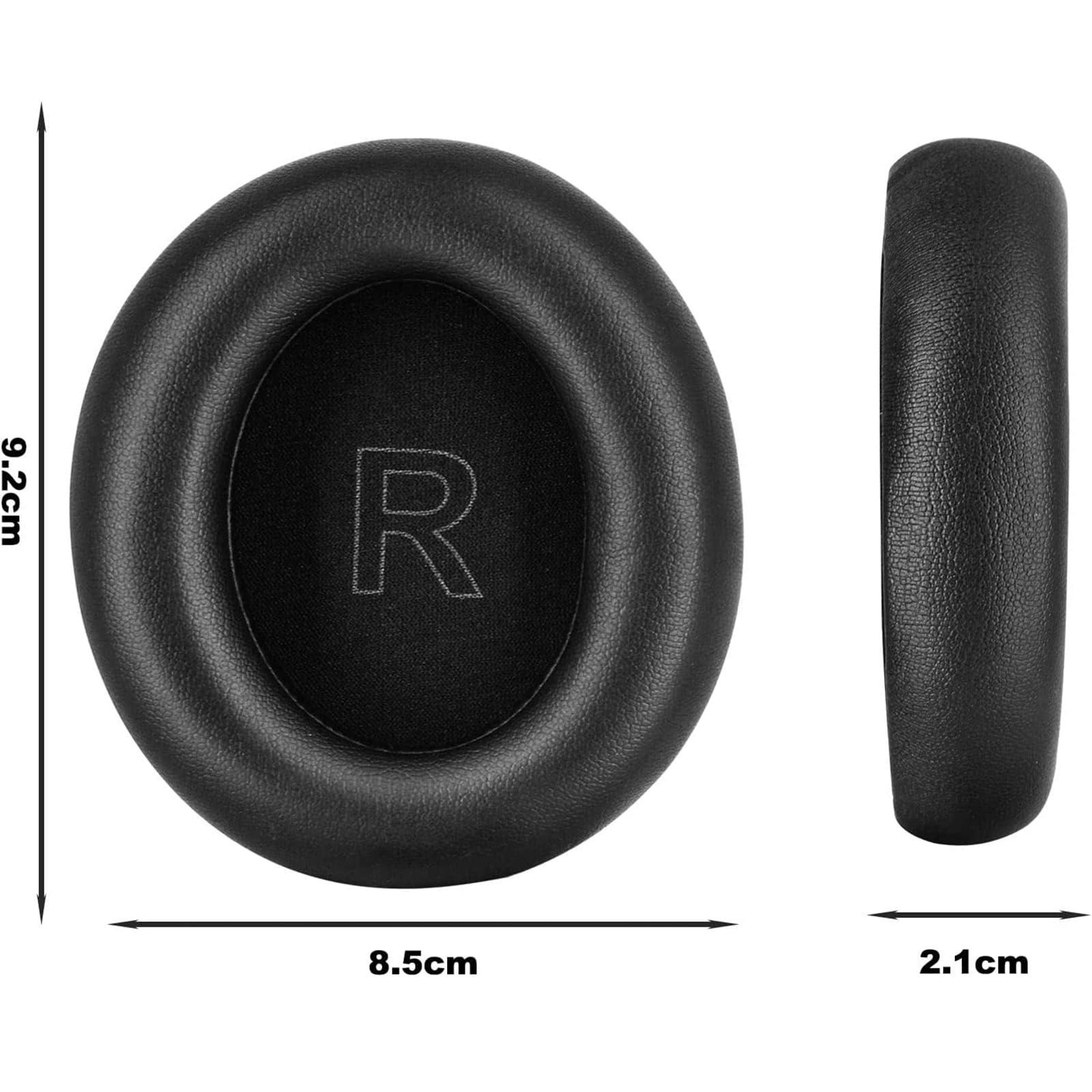 HONCUANWS Soundcore Life Q30 Replacement Ear Pads Life Q30 Earpads Cushions Ear Cups Cover Muffs Compatible with Soundcore by Anker Life Q30/Q35 Headphones. (Black)