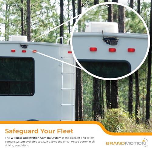 Brandmotion Brandmotion Wireless Observation IR Camera System with 7 HD Monitor | ADHS-7810v2 Edge to Edge Image Mirror with Universal Compatibility